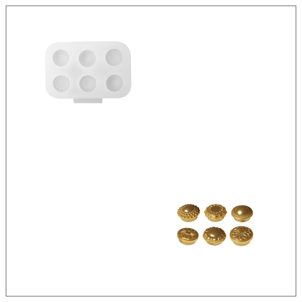 Starlit Dots Christmas Bauble Candle Silicone Mold3D Candle MoldLZ0943