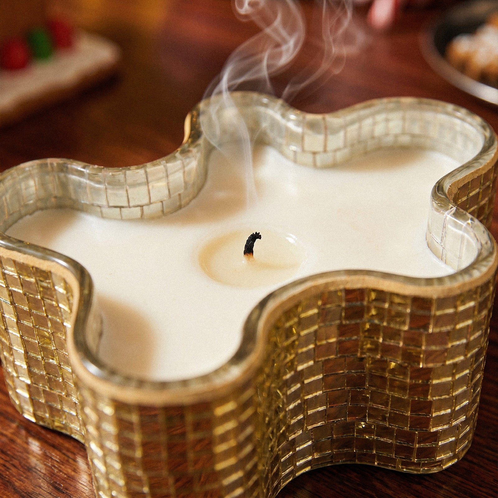 Jolly Gingerbread Man Glass Candle Jar Collection
