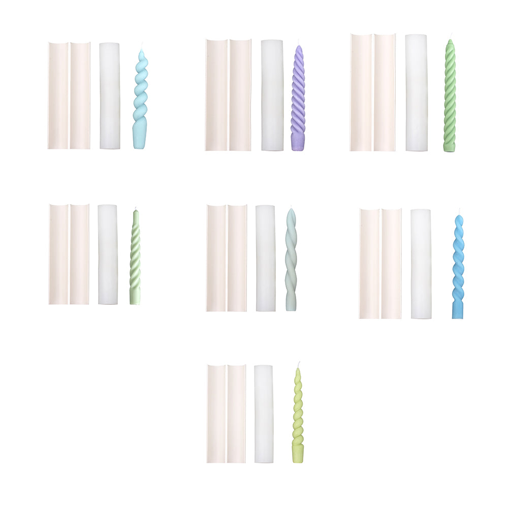 Boowannicole's uniquely designed taper candles, featuring a variety of colors and shapes, paired with silicone molds, showcase innovation and quality.