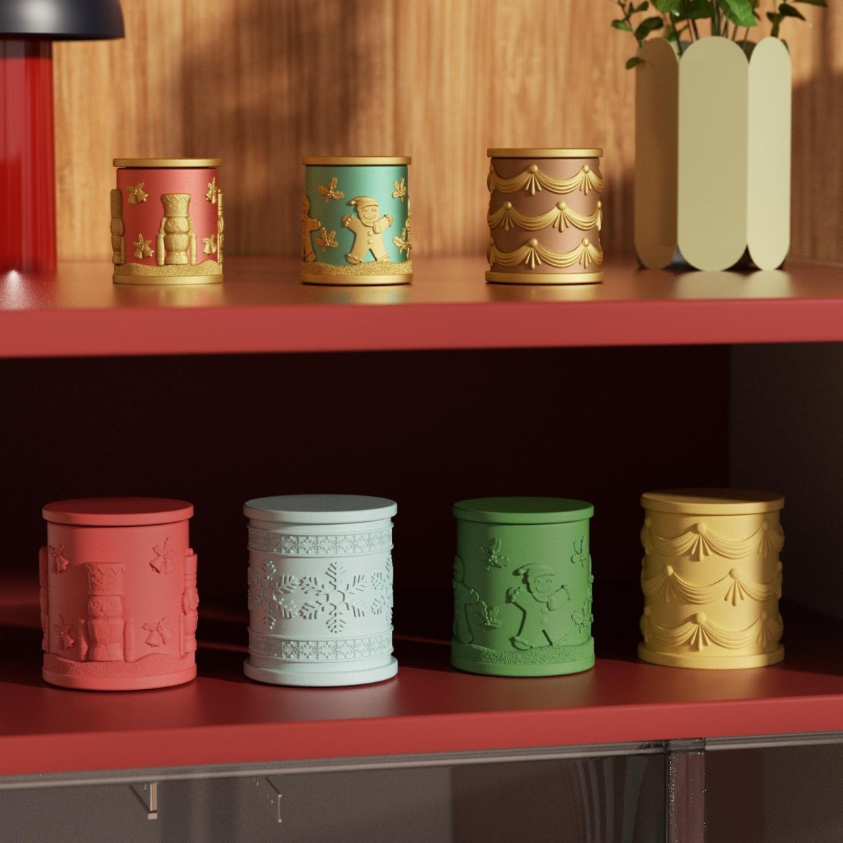 Joyful Christmas Tales Candle Jar Silicone Mold & Refill Silicone Mold CollectionCandle Jar MoldSH1111+0948+1115+1117