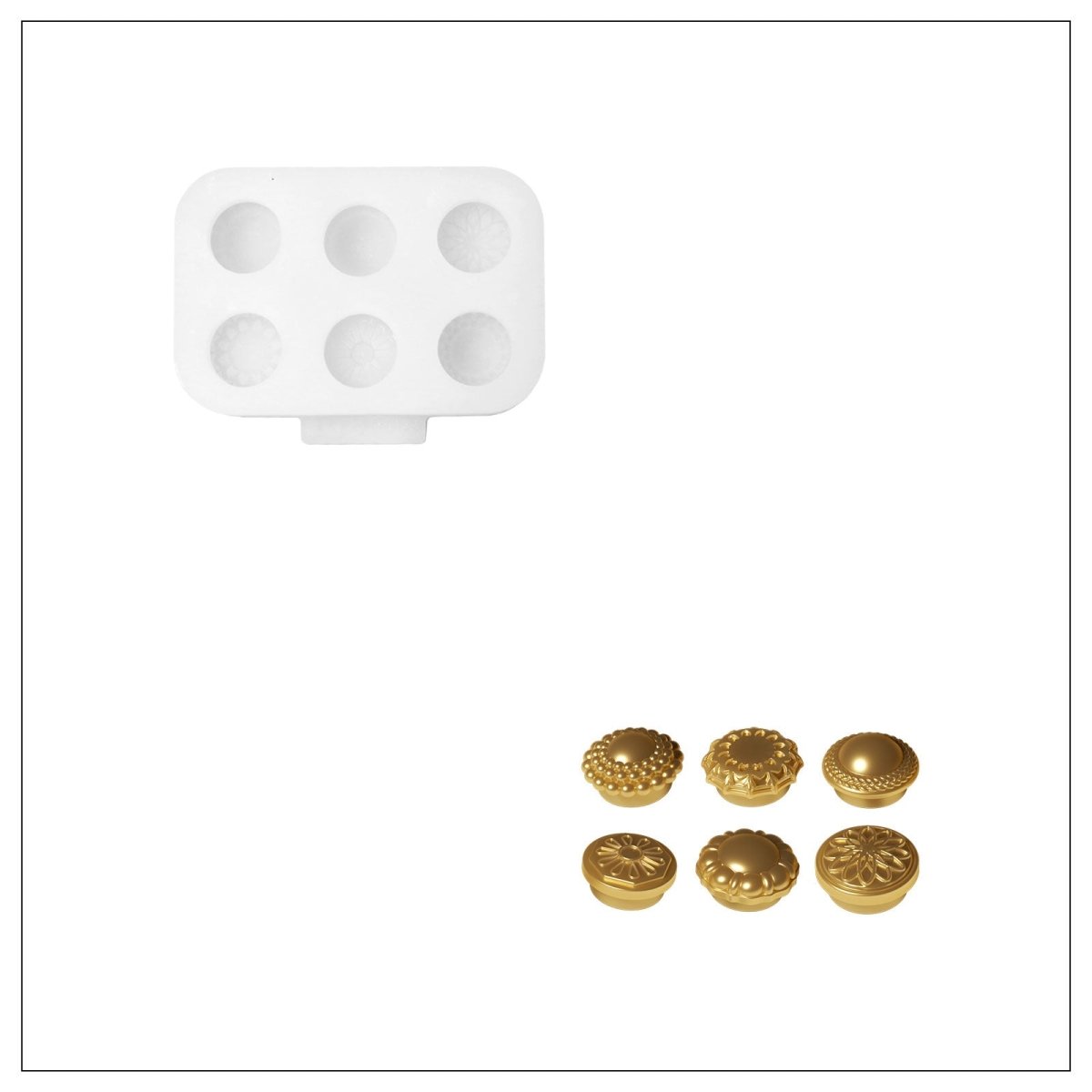 Starlit Dots Christmas Bauble Candle Silicone Mold3D Candle MoldLZ0936