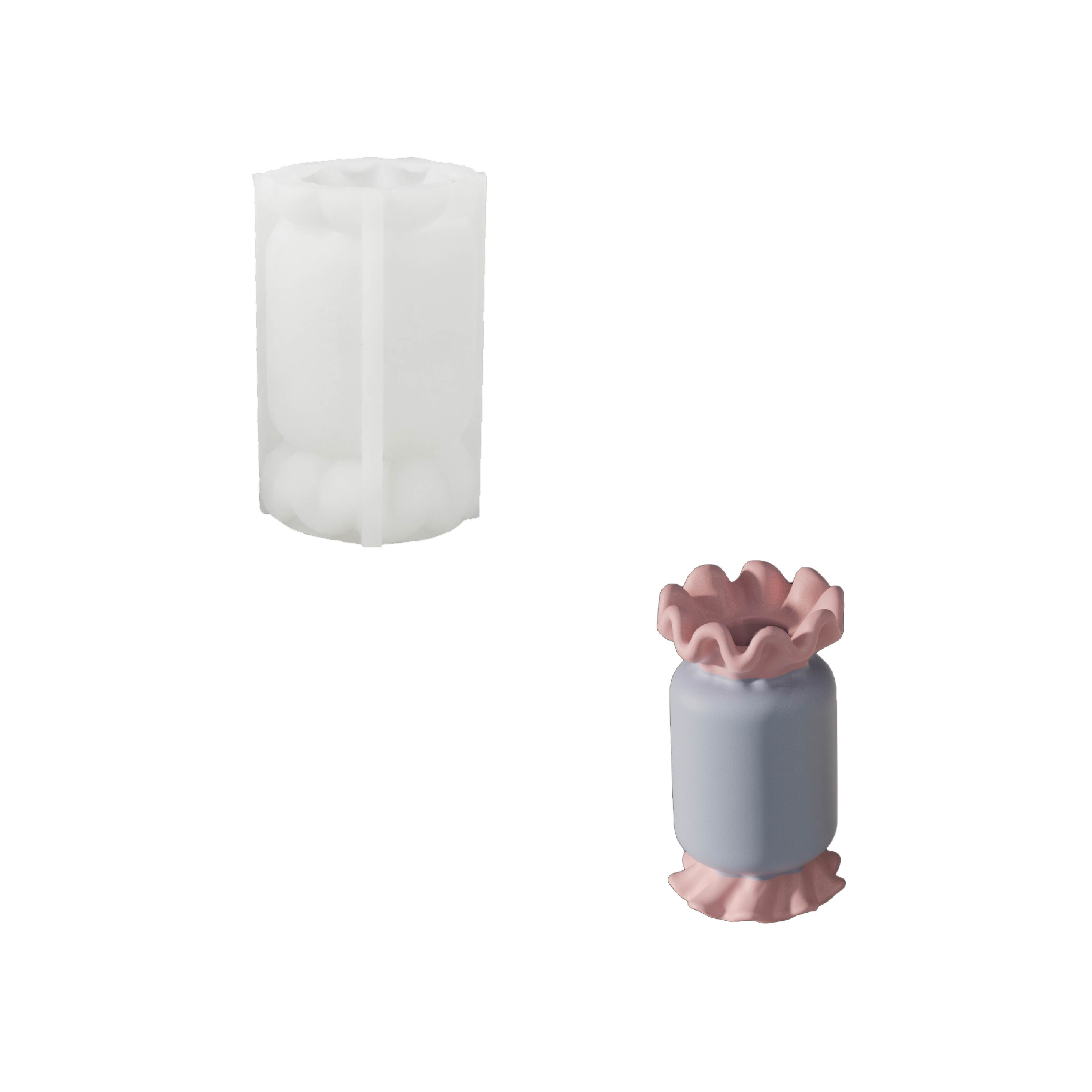 Ruffle Candy Candle Holder Silicone  Mold Collection