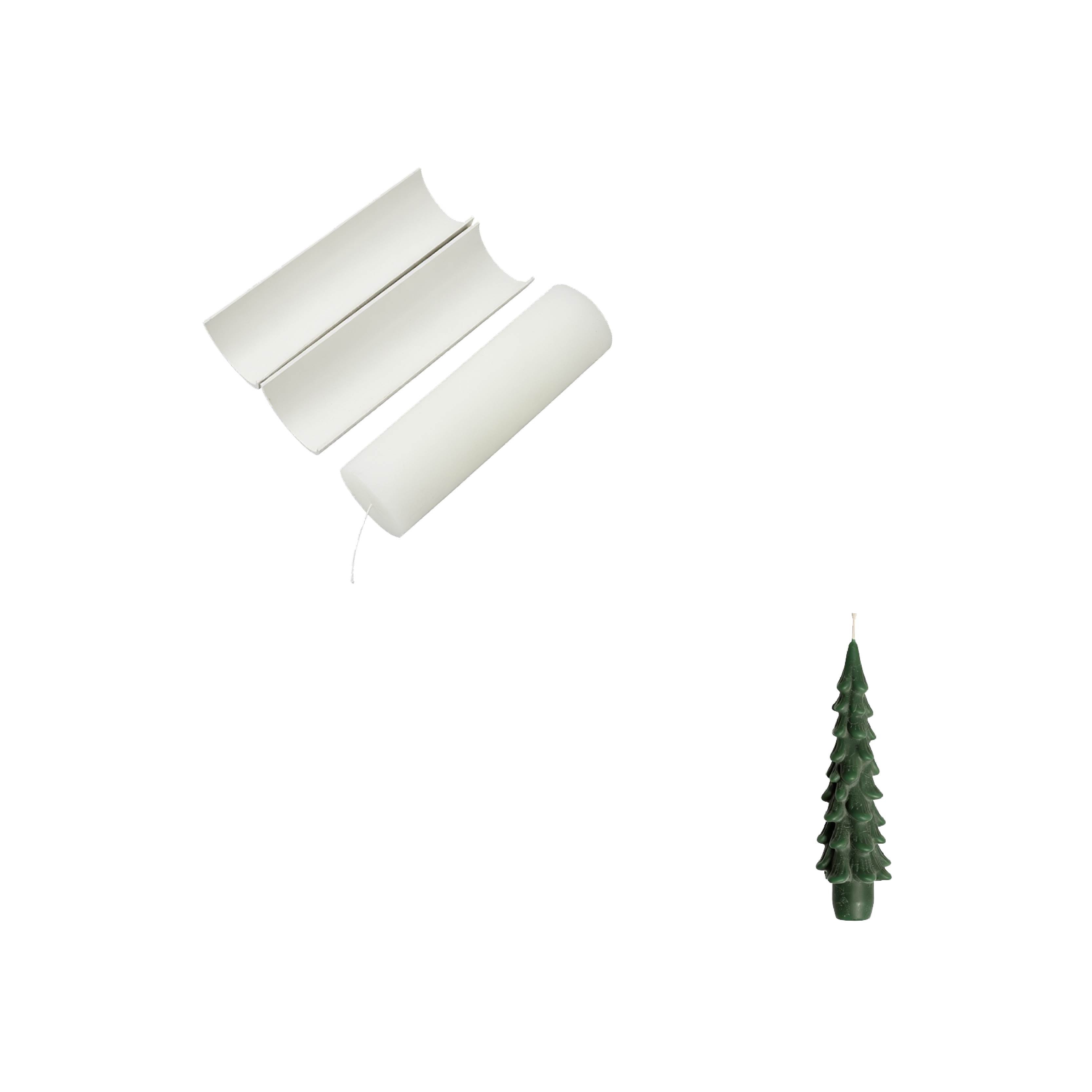 Winter Pine Taper Candle Silicone Mold Collection