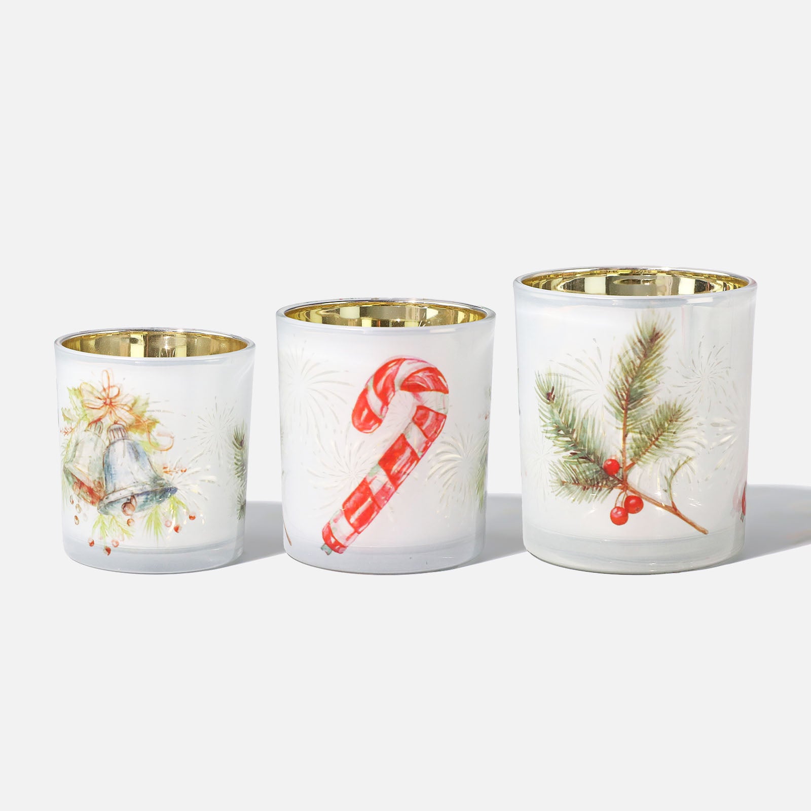 Christmas Icon Celebration Glass Candle Jar Collection - product photo