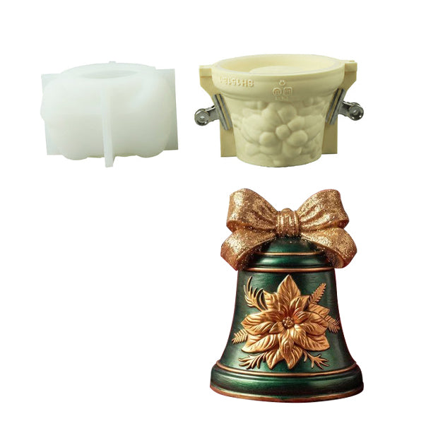 Christmas Bell Candle Jar Silicone Mold Collection