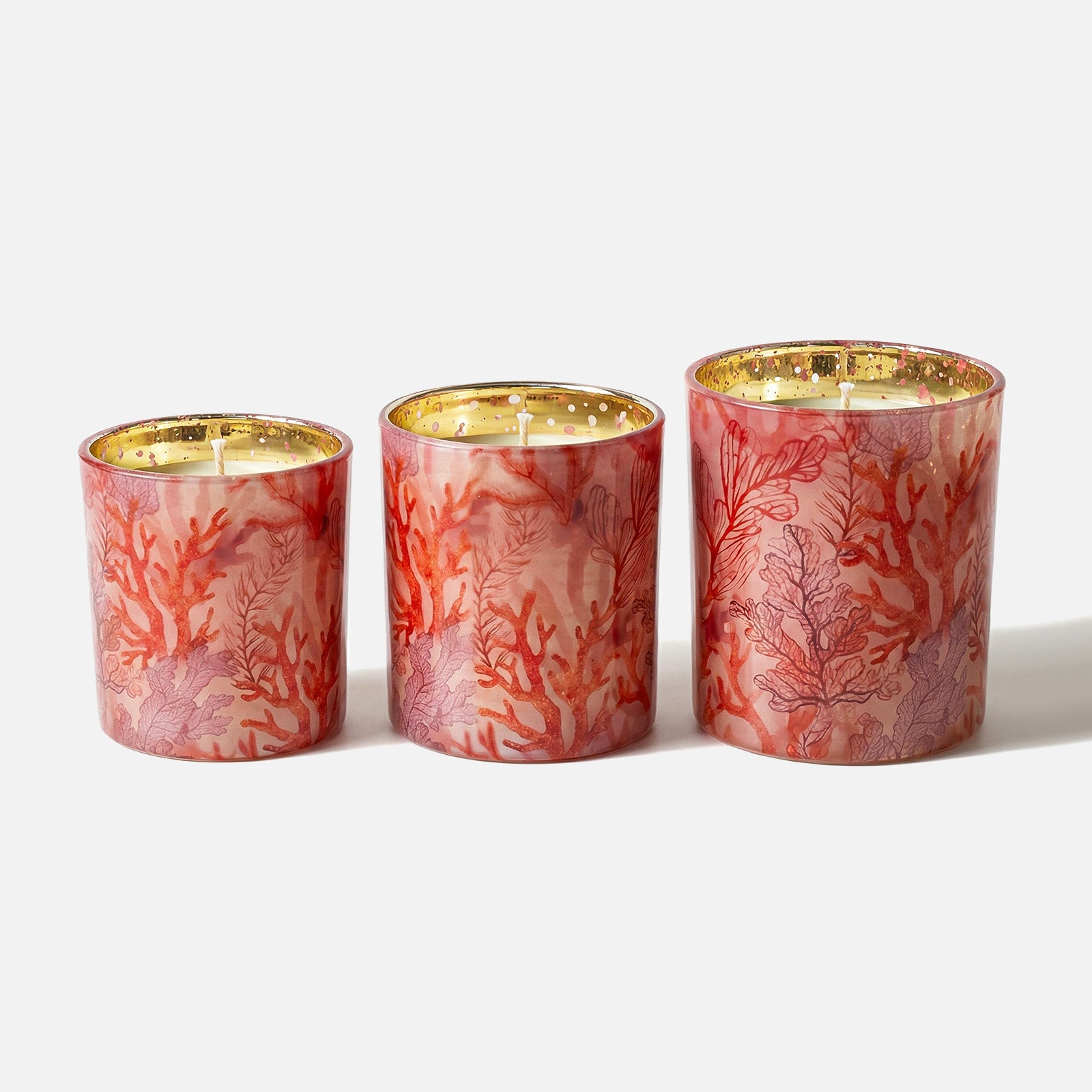 Coral Reverie Glass Candle Jar Collection