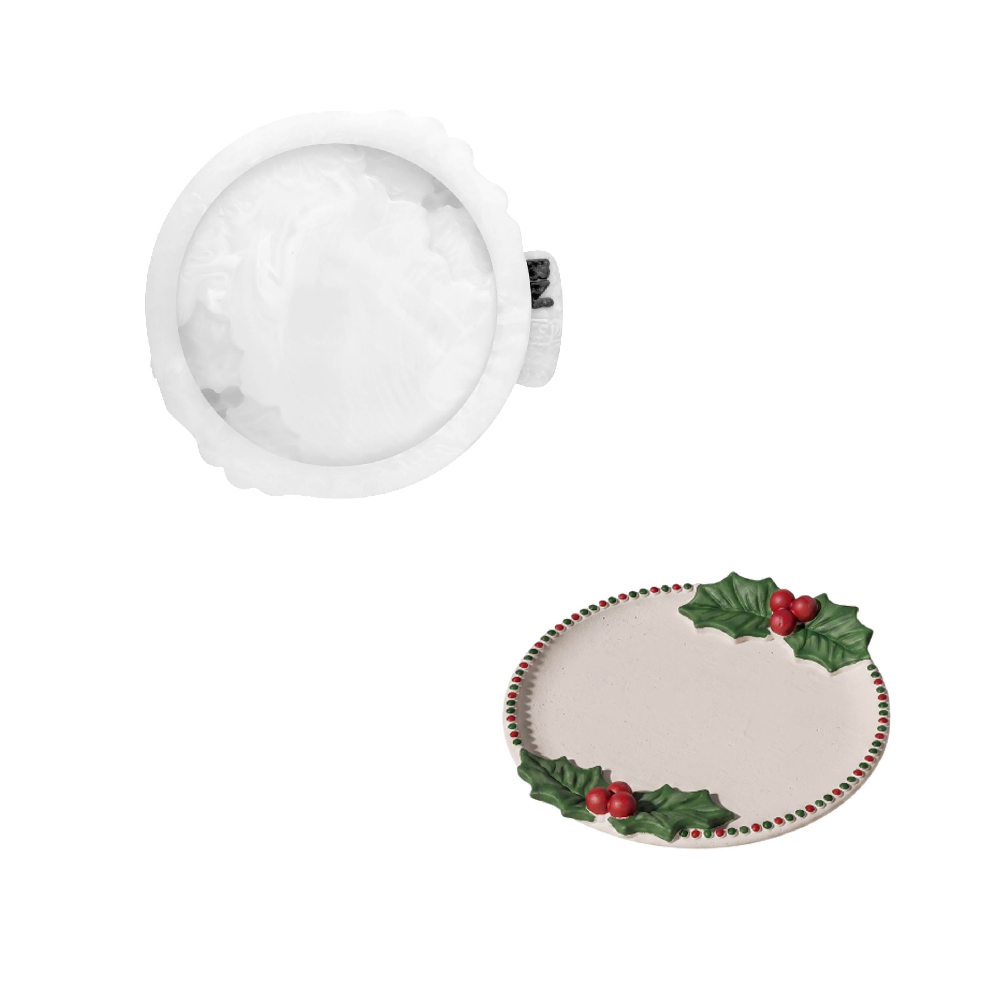 Azulmostaza × Boowan Nicole｜Christmas Holly Berry Tray Silicone Mold