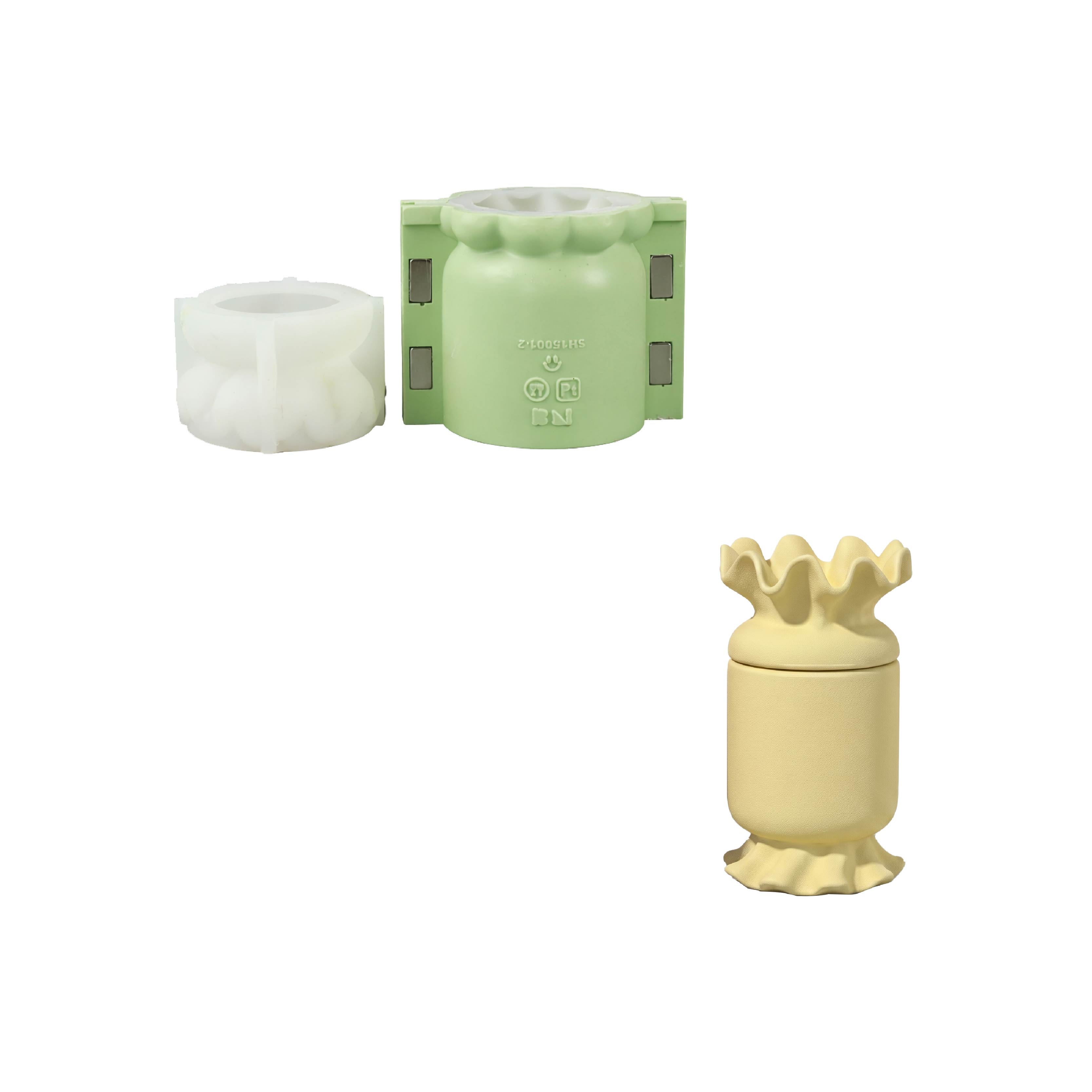 Ruffle Bonbon Candy Candle Jar Silicone  Mold Collection
