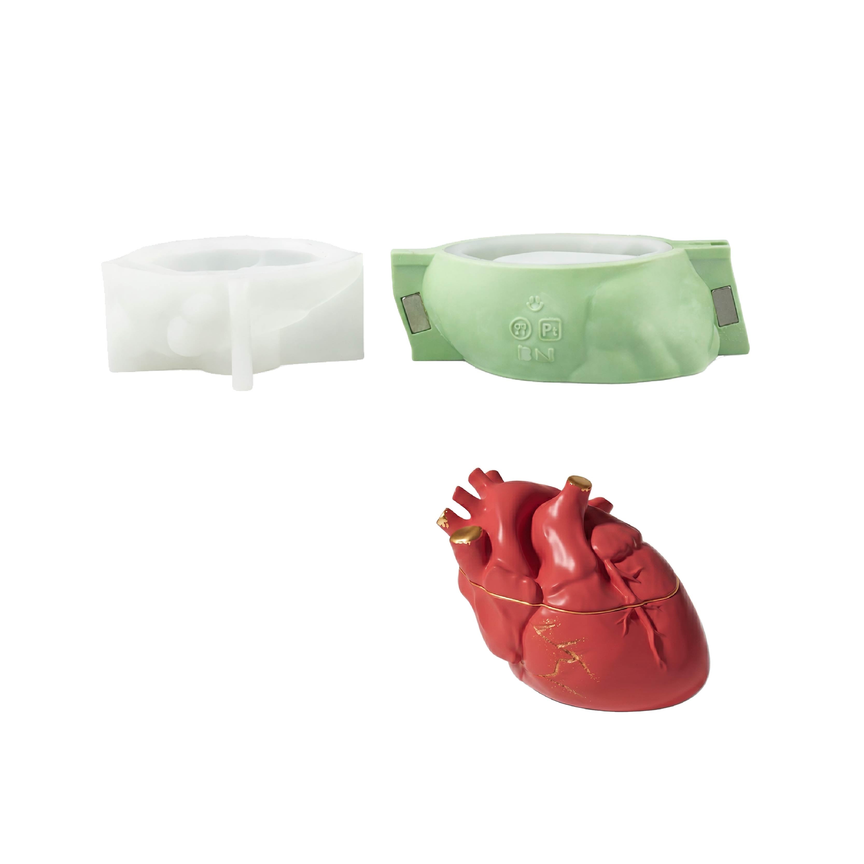 Scarred Heart Candle Jar Silicone Mold