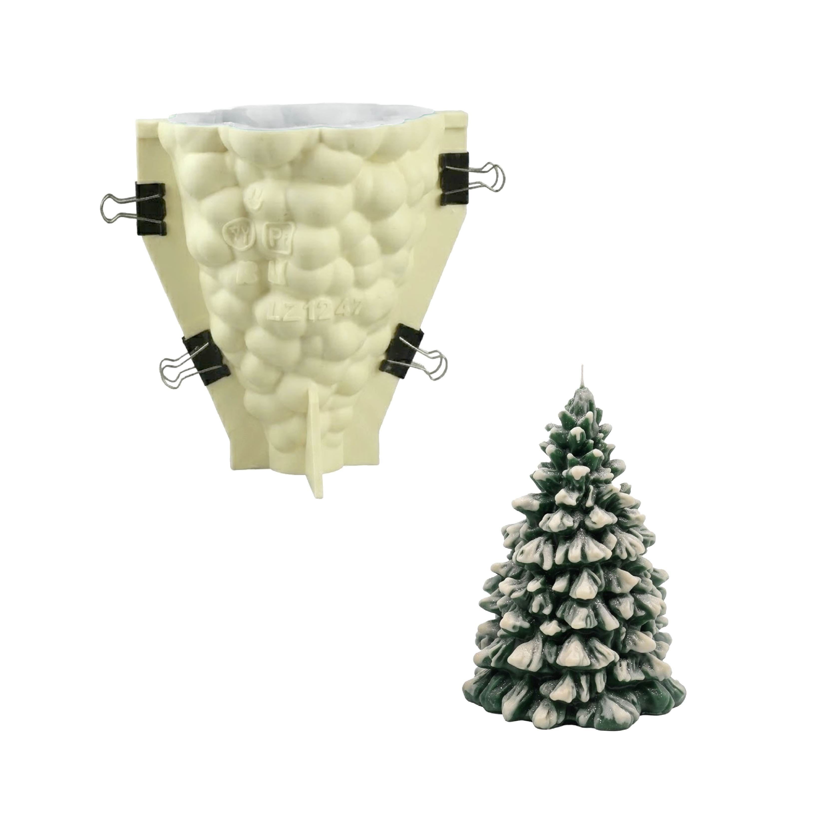 Snow-Dusted Christmas Candle Silicone Mold Collection