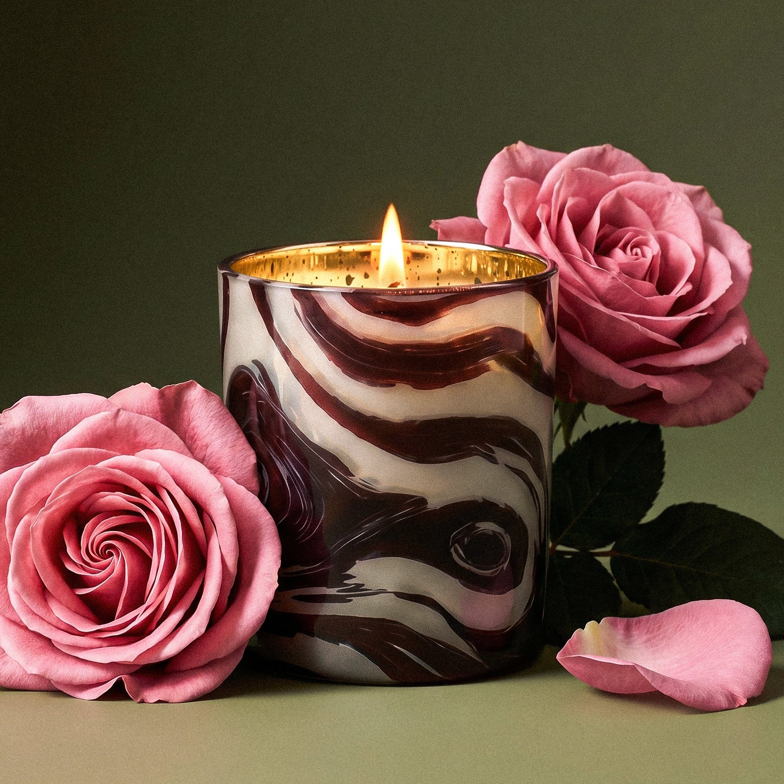 Cocoa Swirl Glass Candle Jar Collection