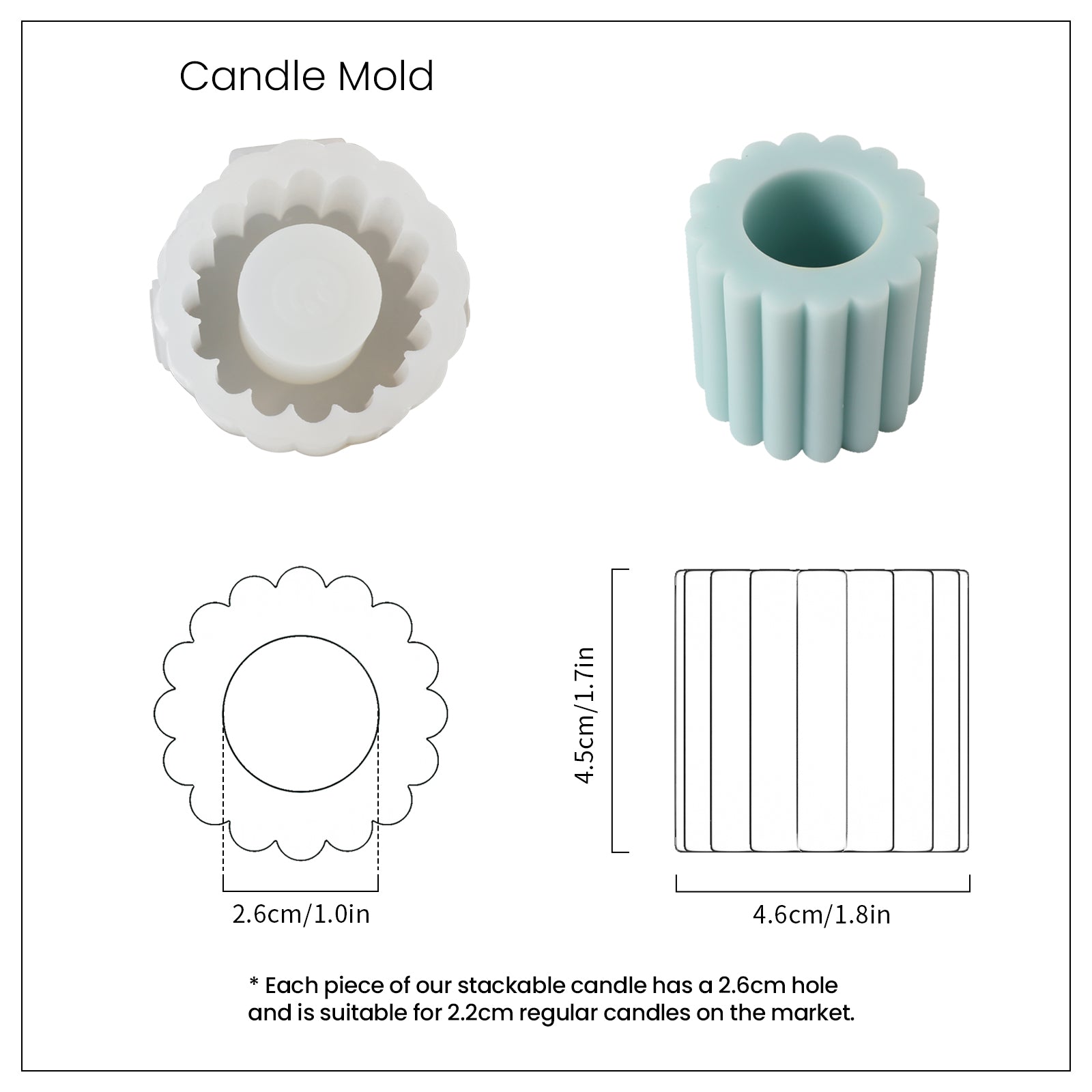 DIY Building Blocks Stackable Modular Candles Molds