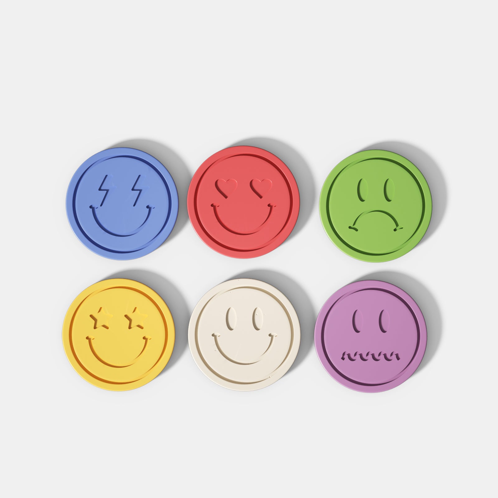 Emoticon Concrete Coaster Silicone Mould