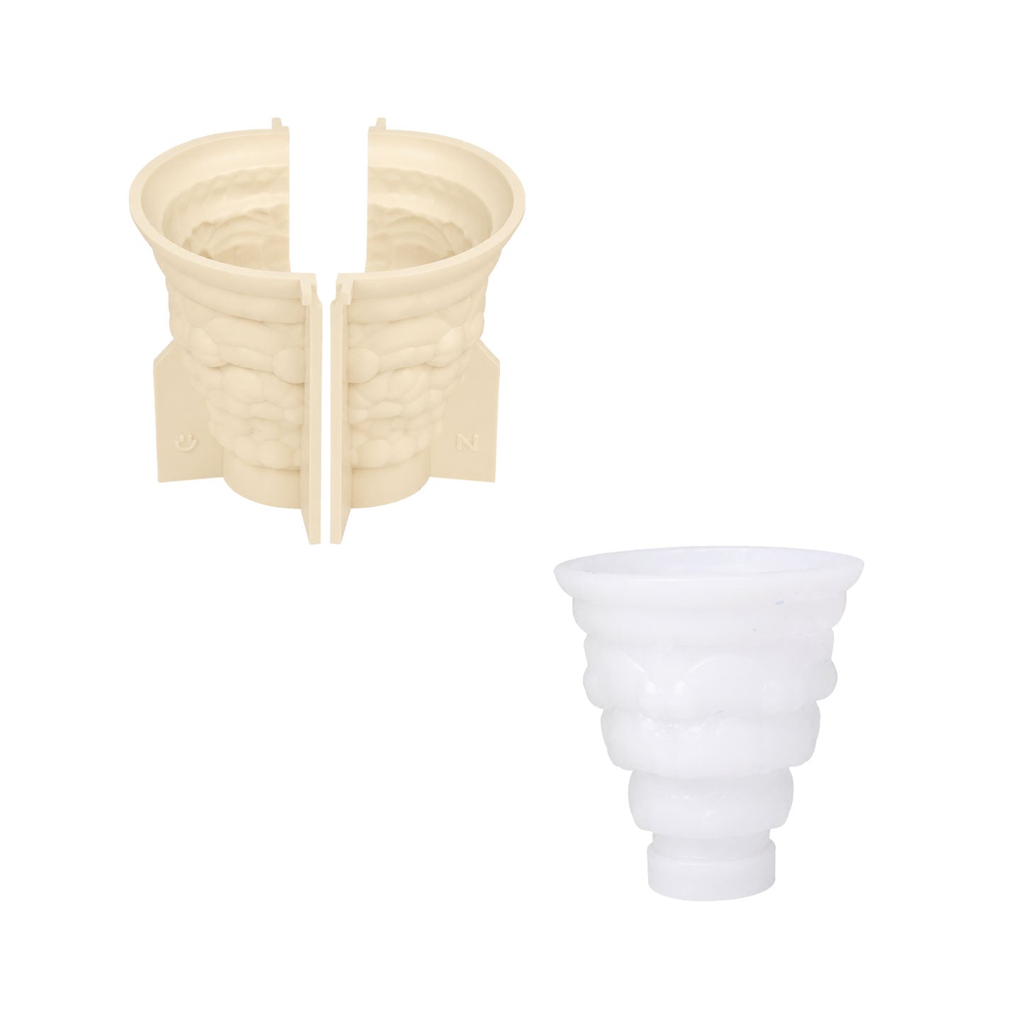 Boowan Nicole Four-tiered Large Flower & Bow Wedding Cake Silicone Mold - product photo