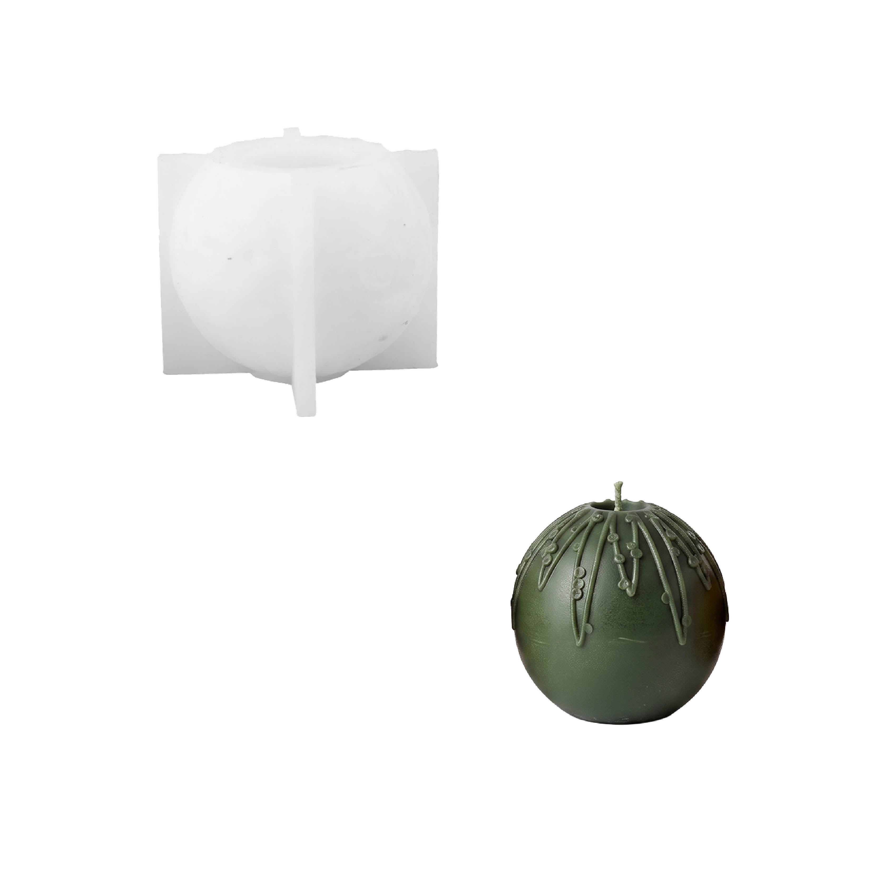 Flowing Texture Christmas Ornament Candle Silicone Mold Collection