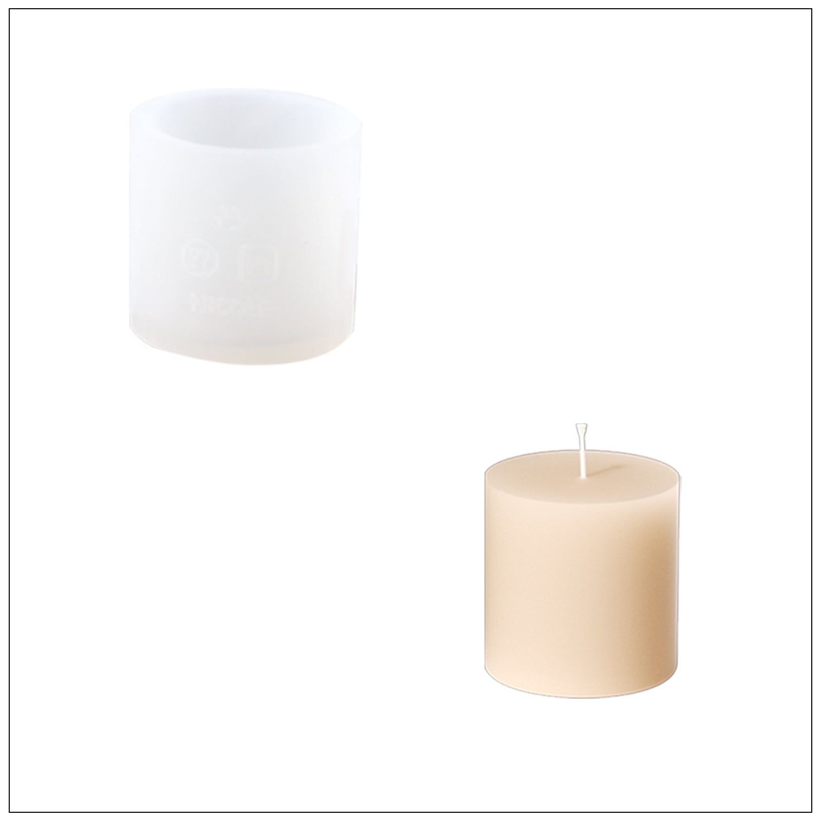 Christmas Themed Candle Jar with Lid Silicone Mould