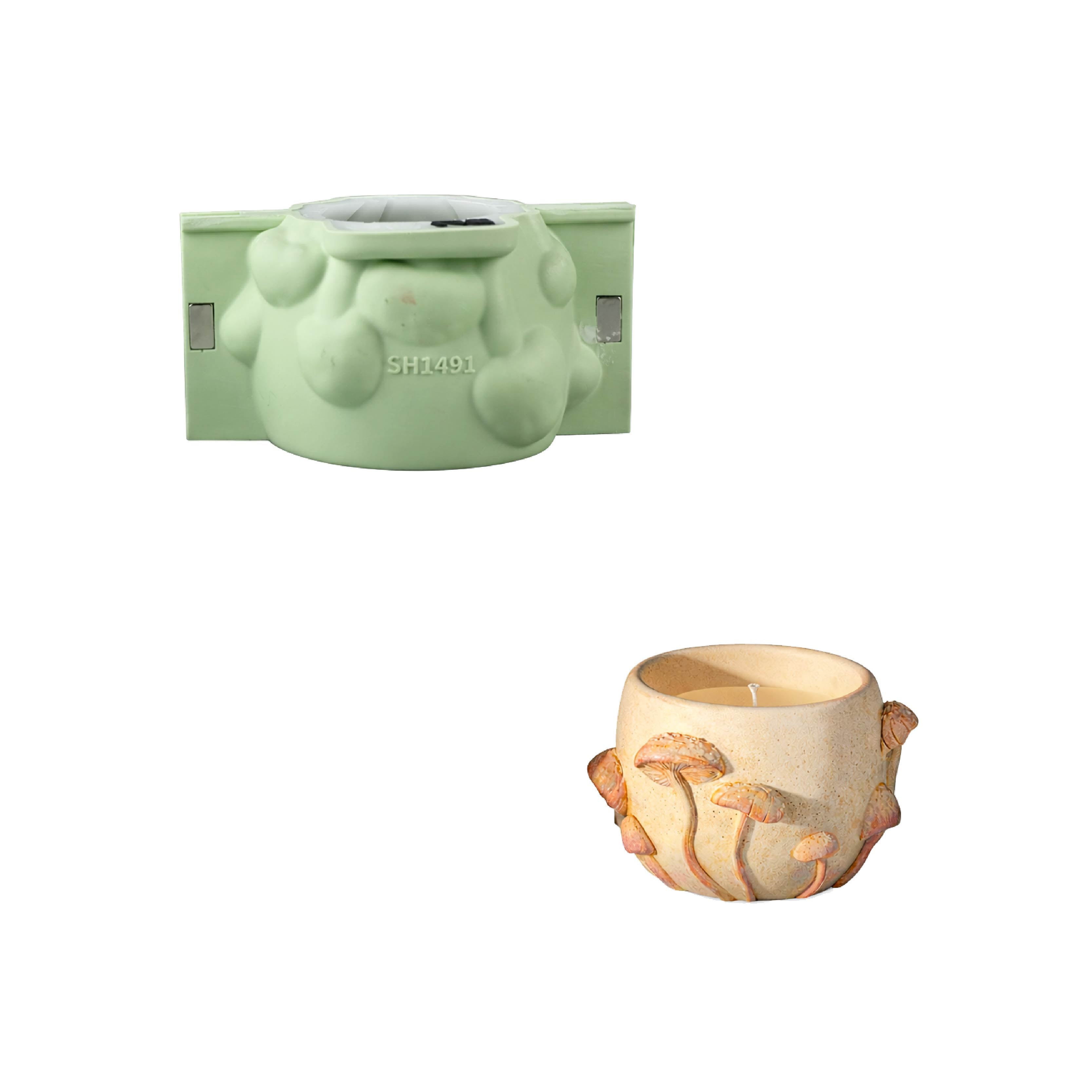 Mushroom Grove Candle Jar Silicone Mold Collection