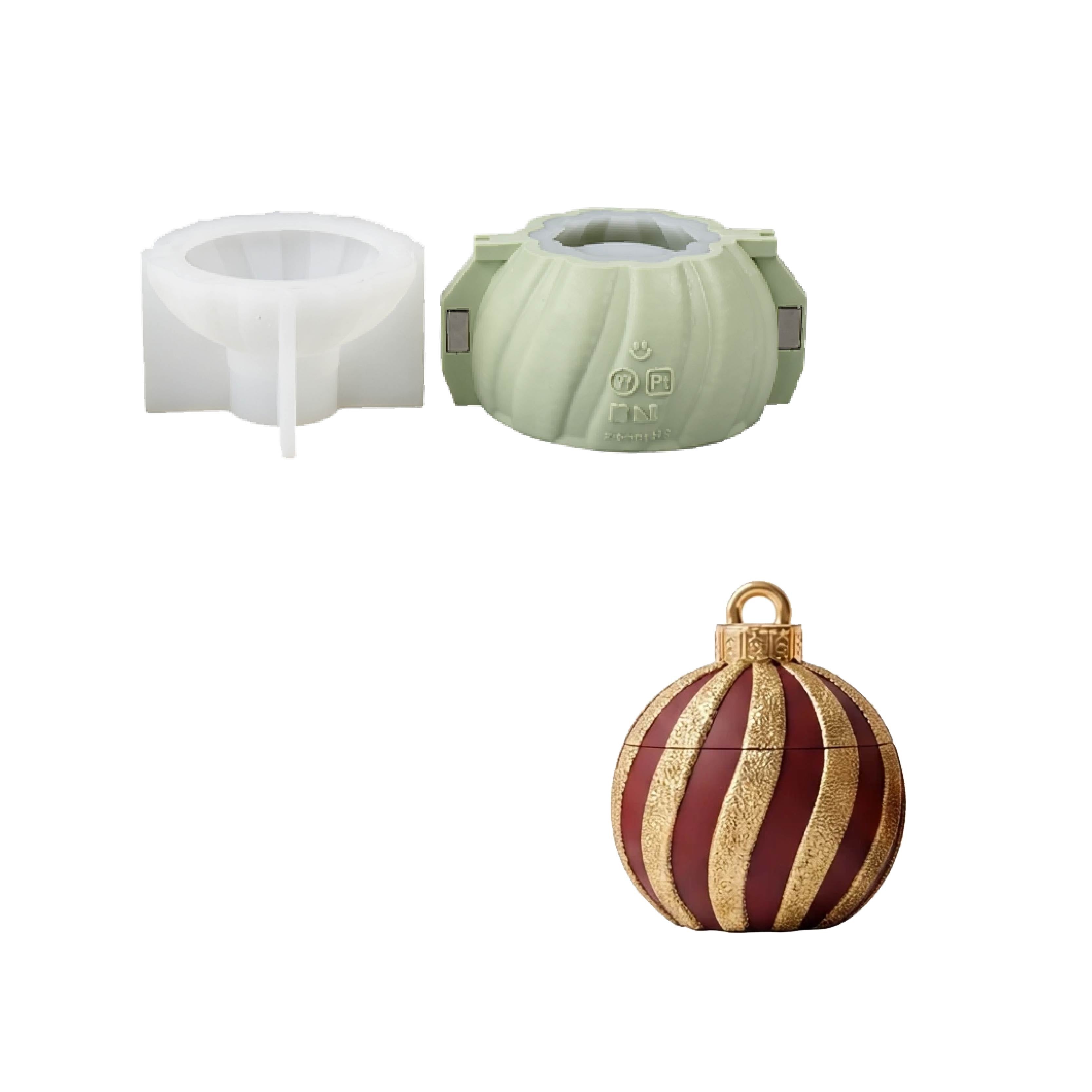 Sparkling Night Christmas Bauble Candle Jar Silicone Mold Collection