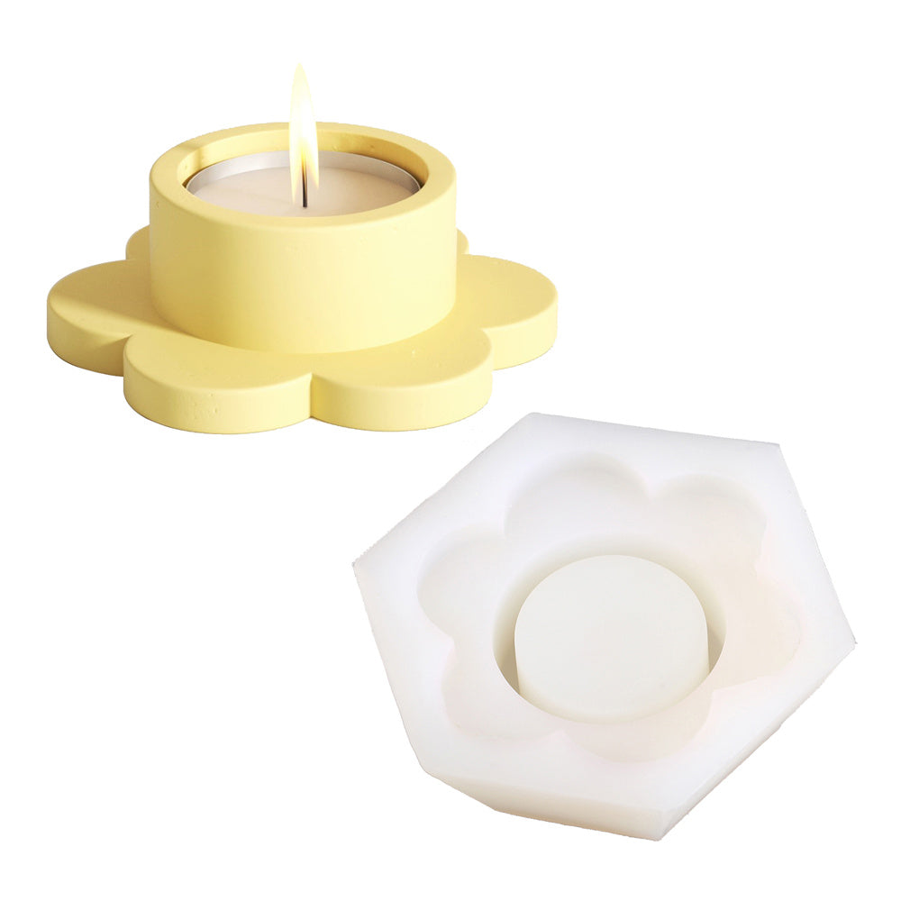 Форма для подсвечника с цветочным узором для чайных свечей