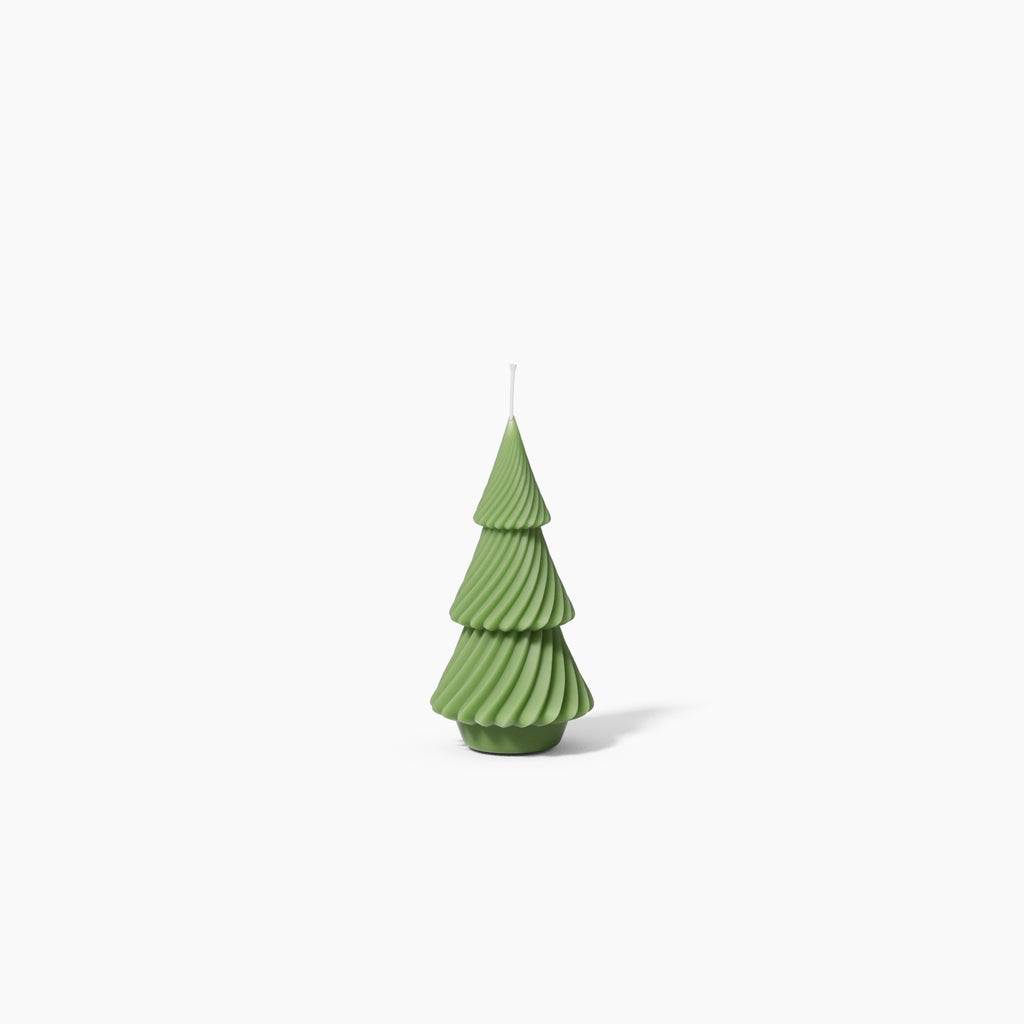 4-Inch Green Evergreen Christmas Tree Candle - Boowan Nicole
