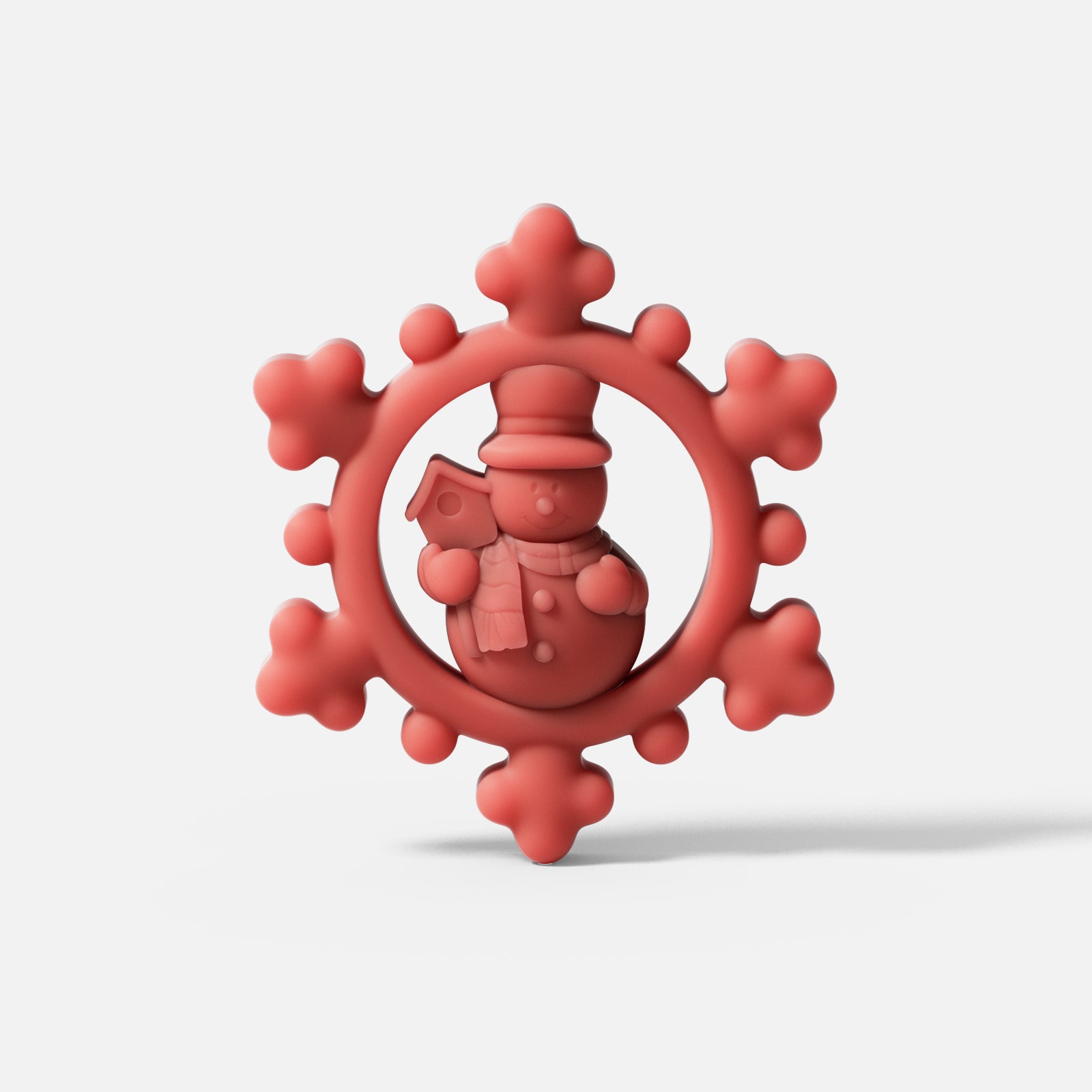 Red Crystal Snowman Candle Jar Decoration-Boowan Nicole