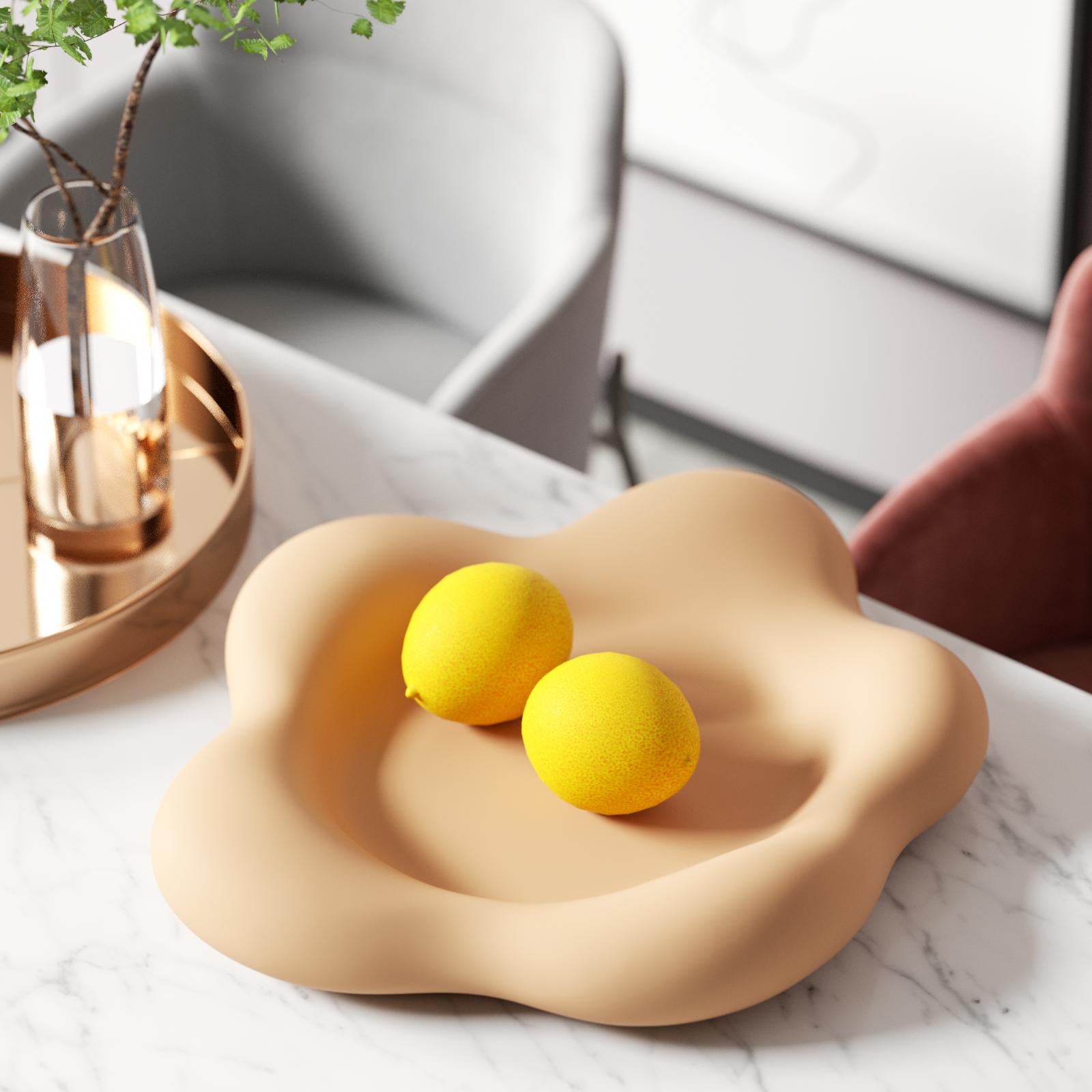 Large flower tray made with silicone mold