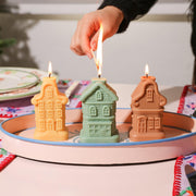 Light the Sweet Place candle in the tray, made using a silicone mold.