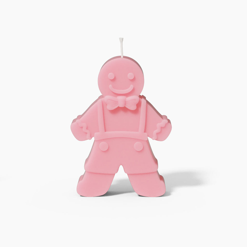 Pink Gingerbread Kid candle-Boowan Nicole