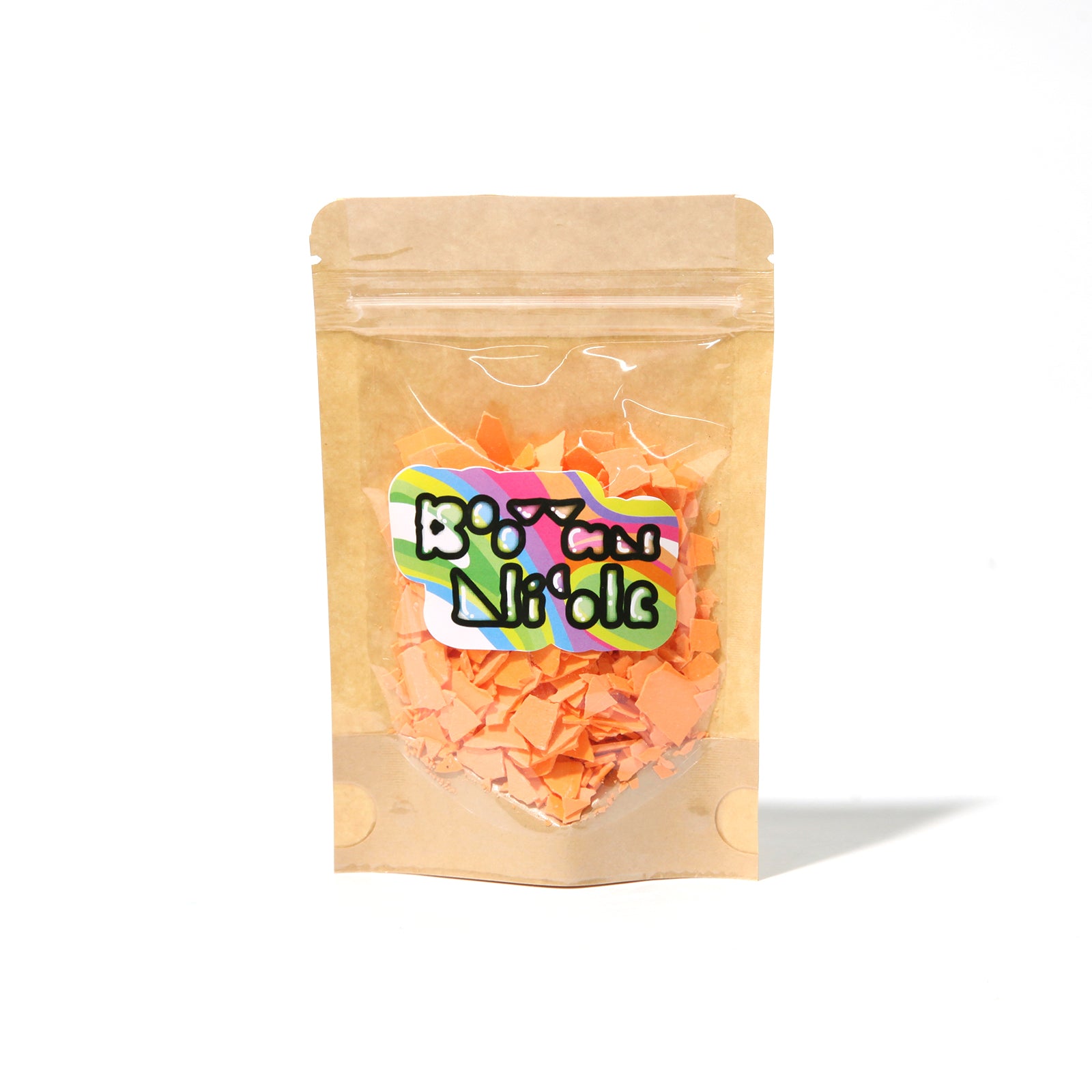 Copeaux de pigments orange boowannite et terrazzo