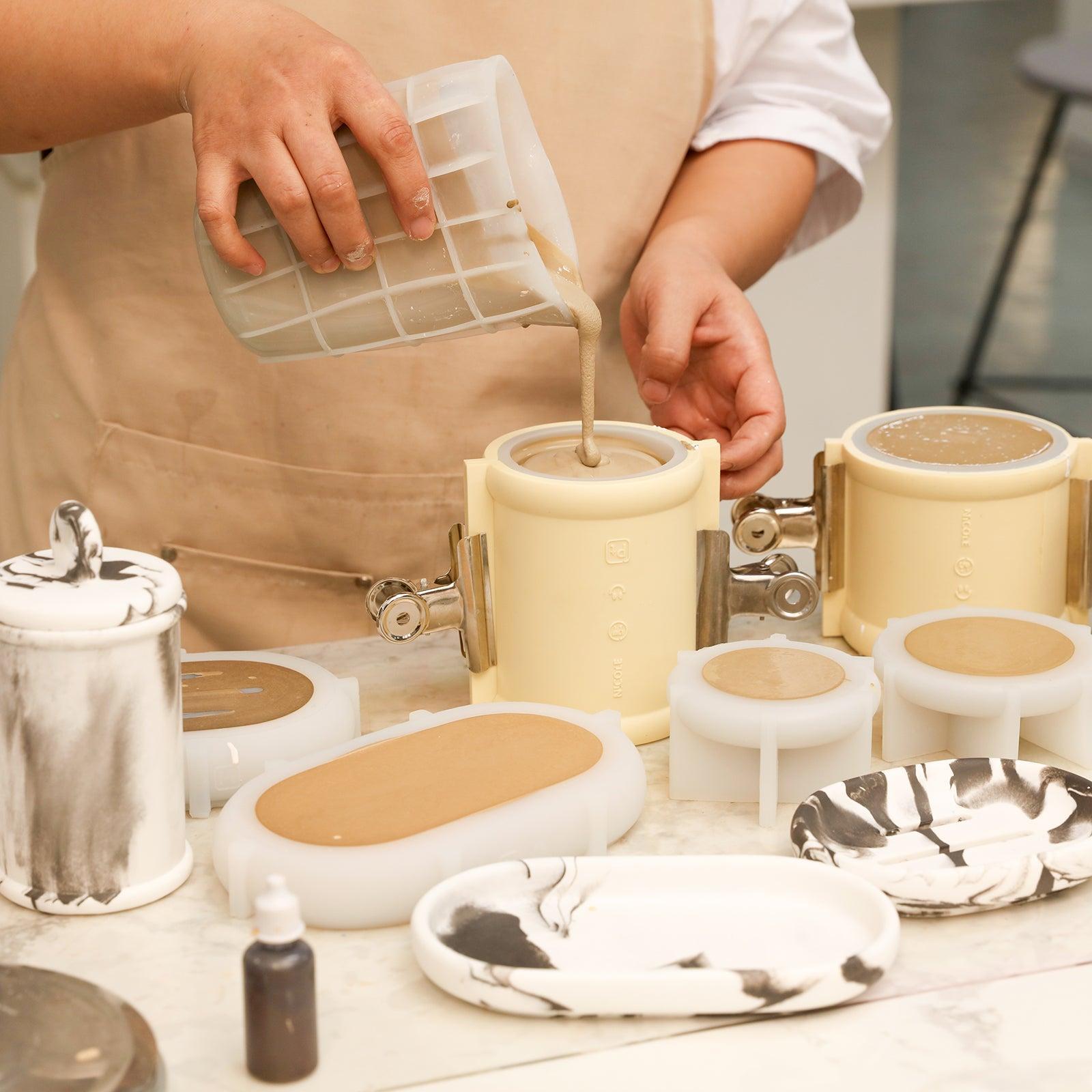 Use Silicone Molds to Make a Concrete 4-Piece Bathroom Set -Boowan Nicole