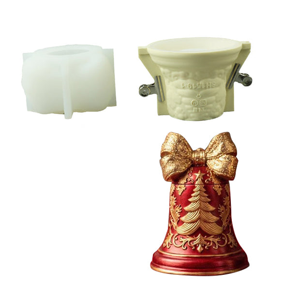 Christmas Bell Candle Jar Silicone Mold Collection