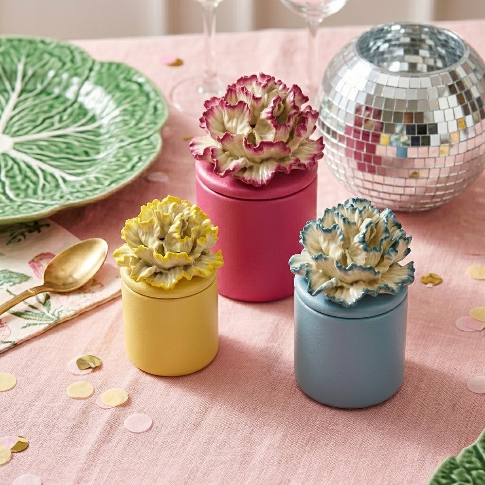 Carnation Blossom Candle Jar Silicone Mold Collection