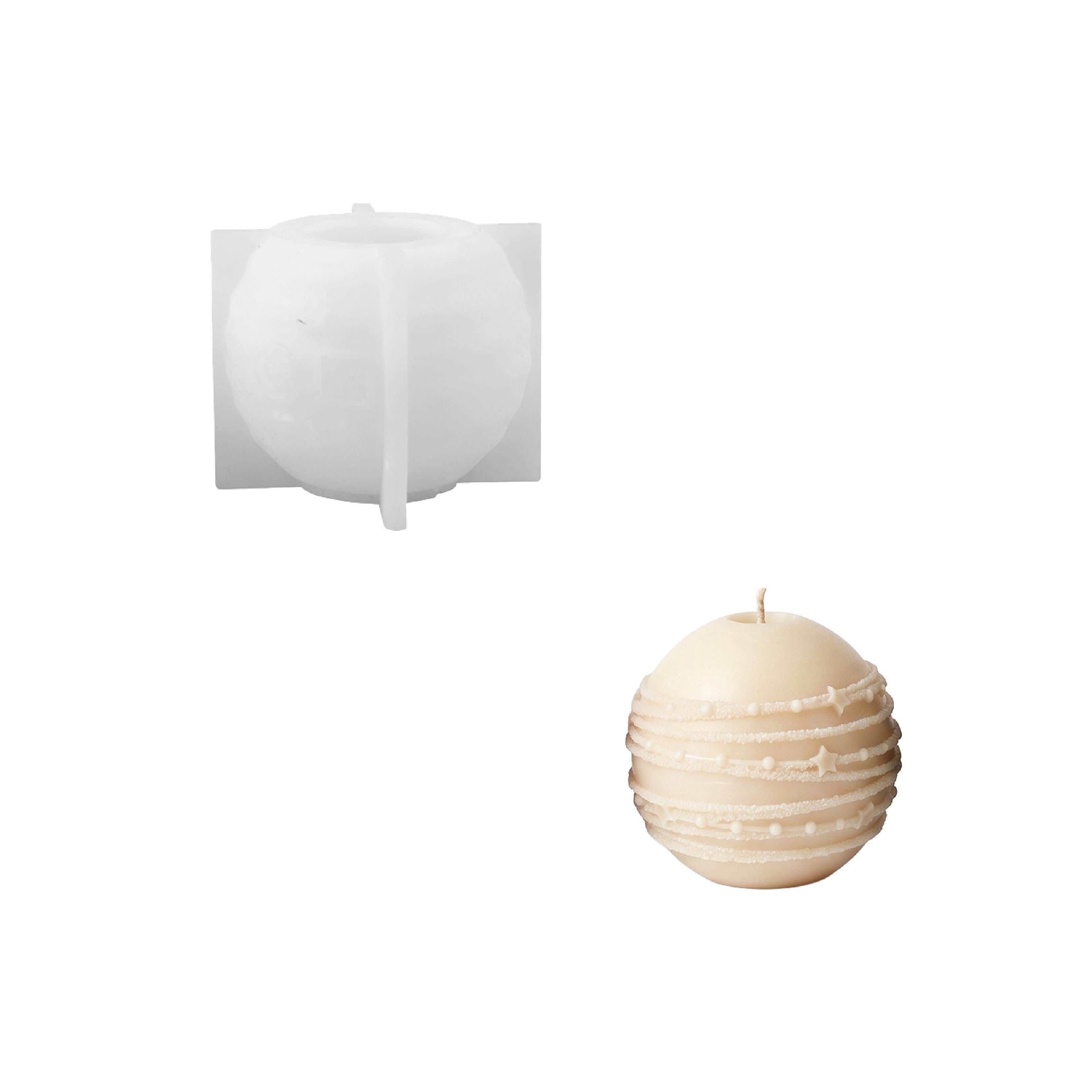 Flowing Texture Christmas Ornament Candle Silicone Mold Collection