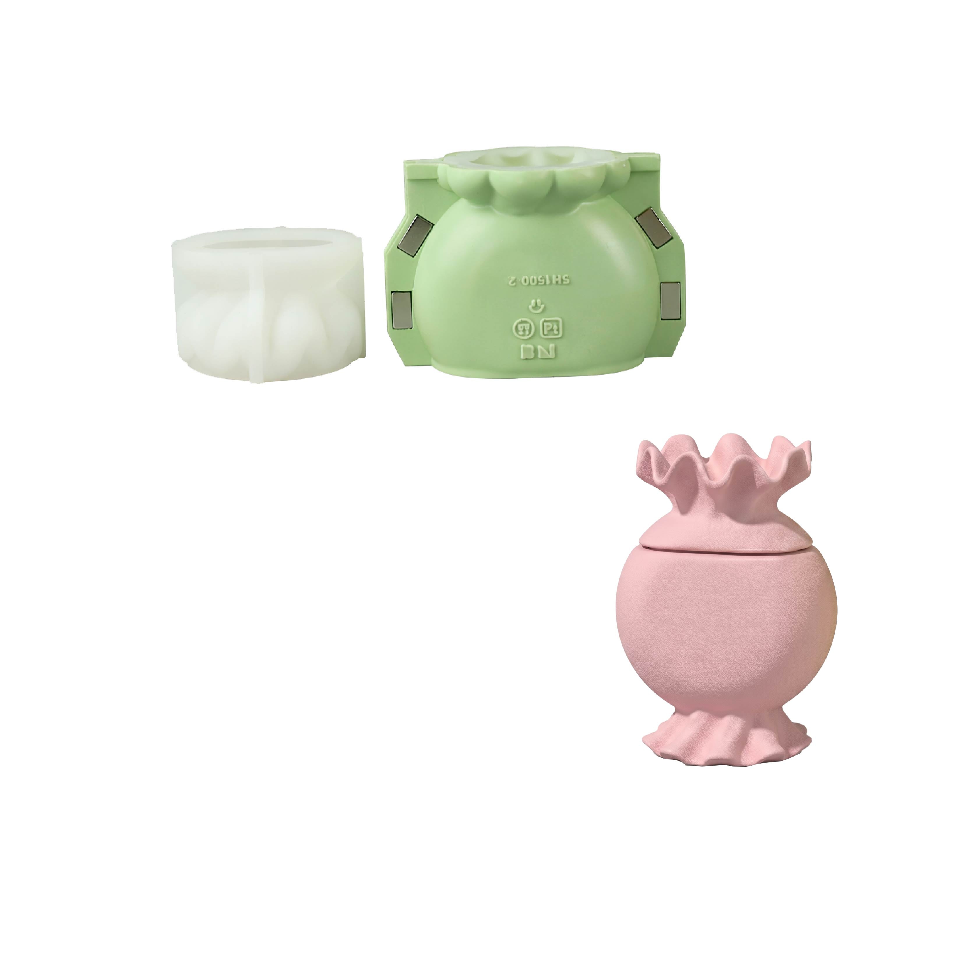 Ruffle Bonbon Candy Candle Jar Silicone  Mold Collection