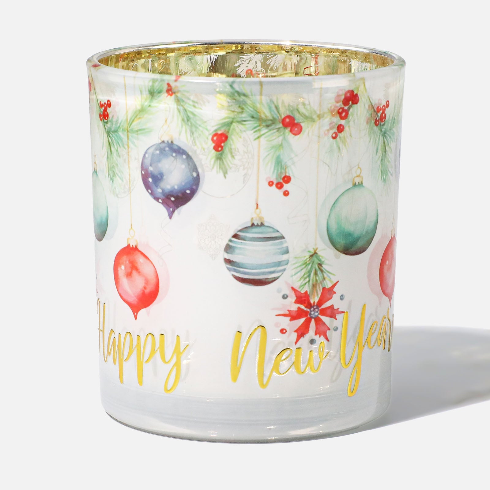 Colección de frascos de vela de vidrio Floral Ribbon