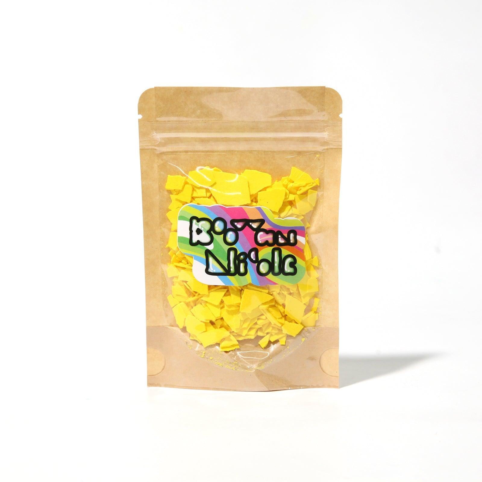 Copeaux de pigments de boowannite jaune et de terrazzo