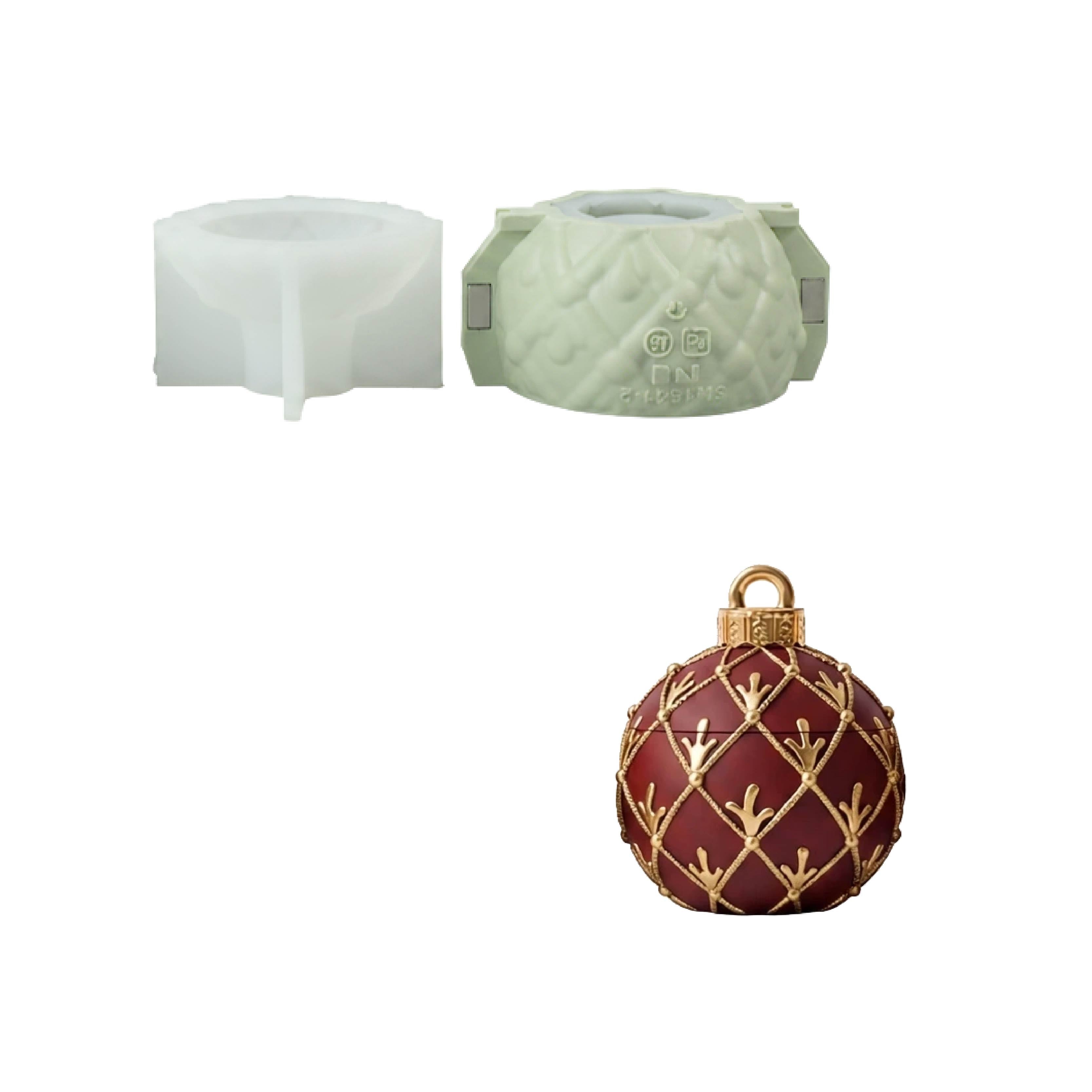 Sparkling Night Christmas Bauble Candle Jar Silicone Mold Collection