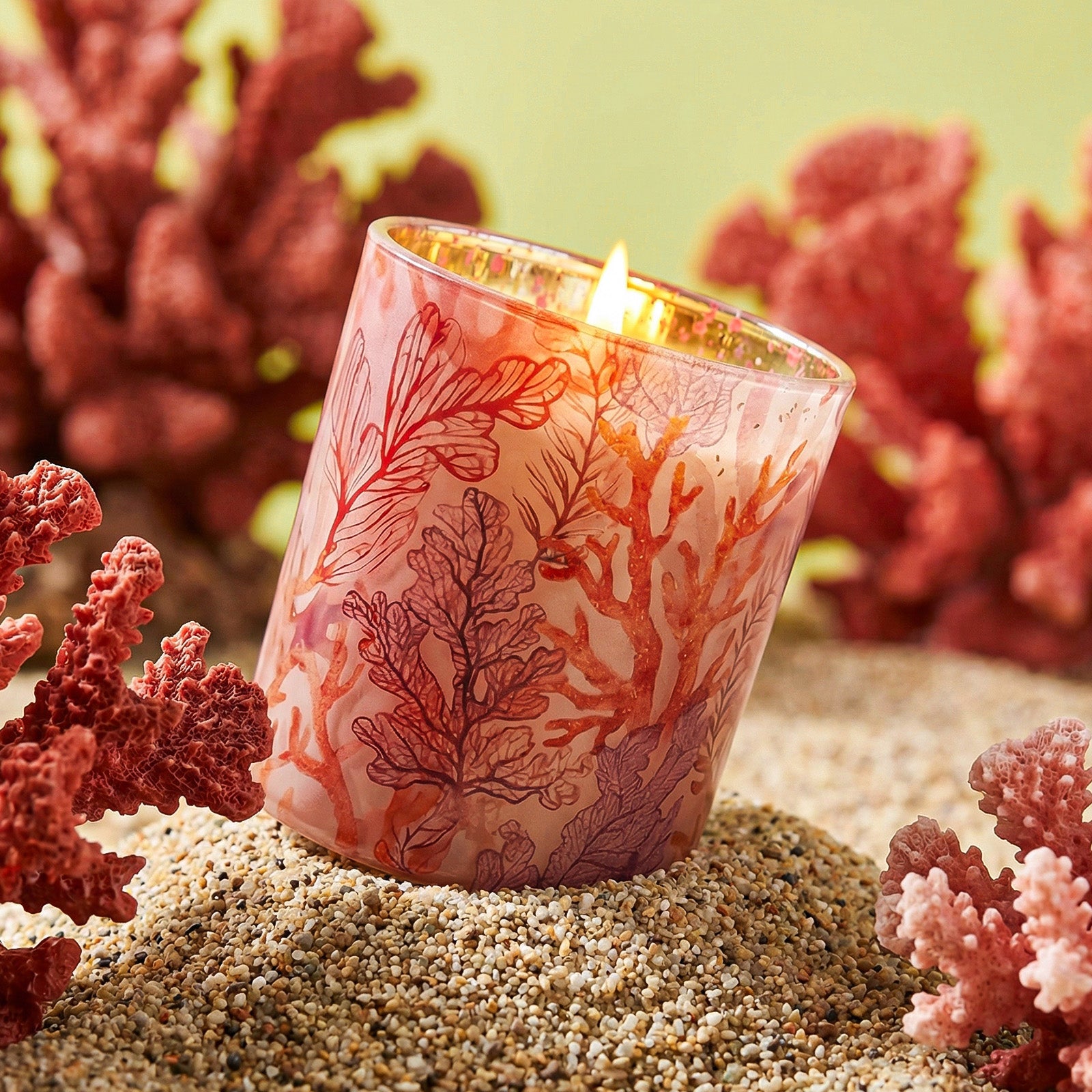 Coral Reverie Glass Candle Jar Collection