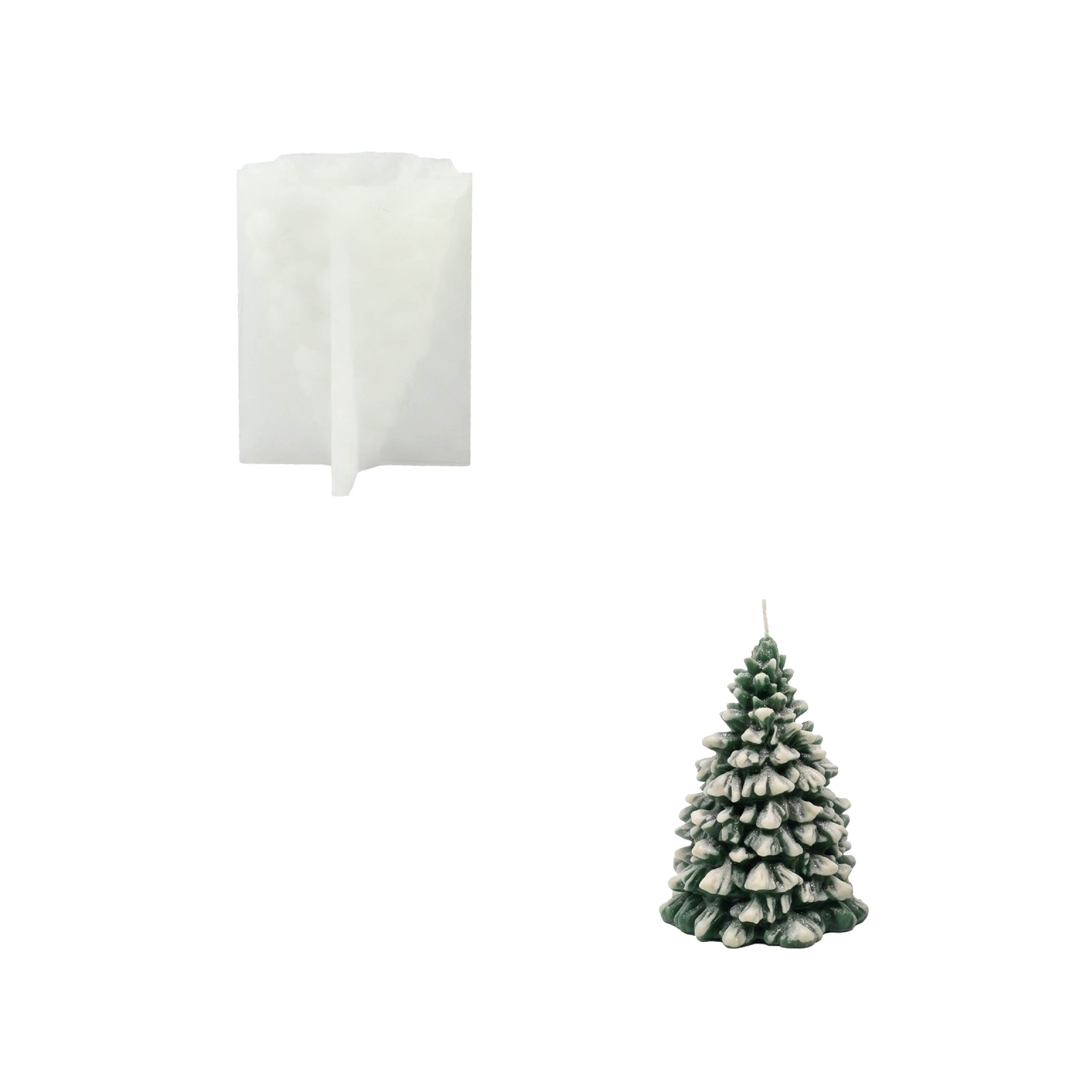 Snow-Dusted Christmas Candle Silicone Mold Collection