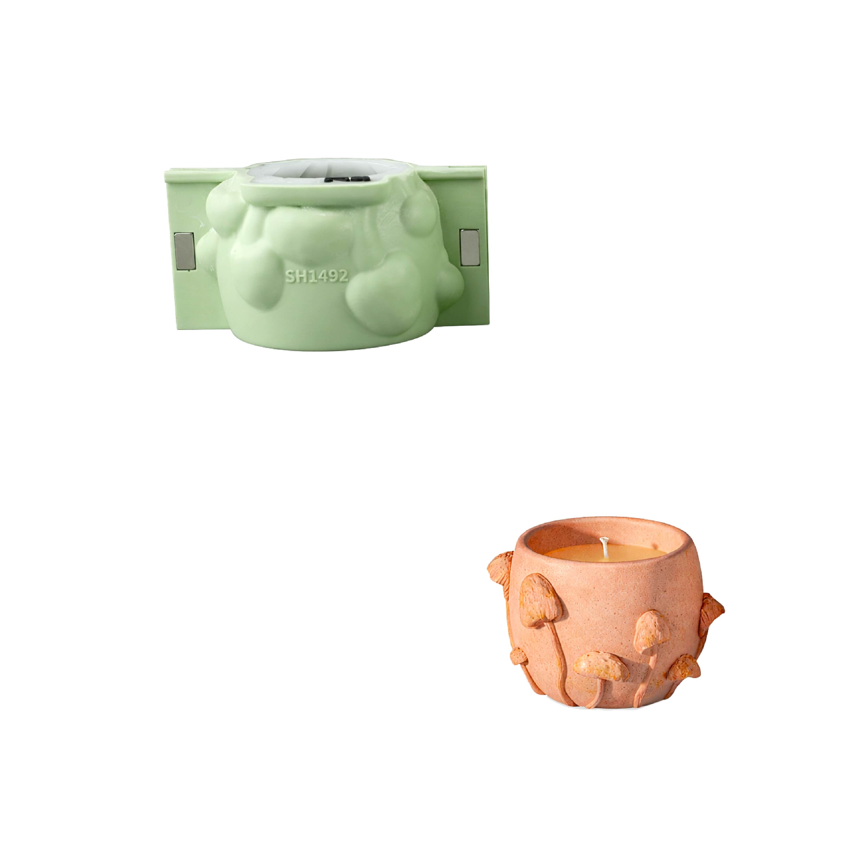 Mushroom Grove Candle Jar Silicone Mold Collection