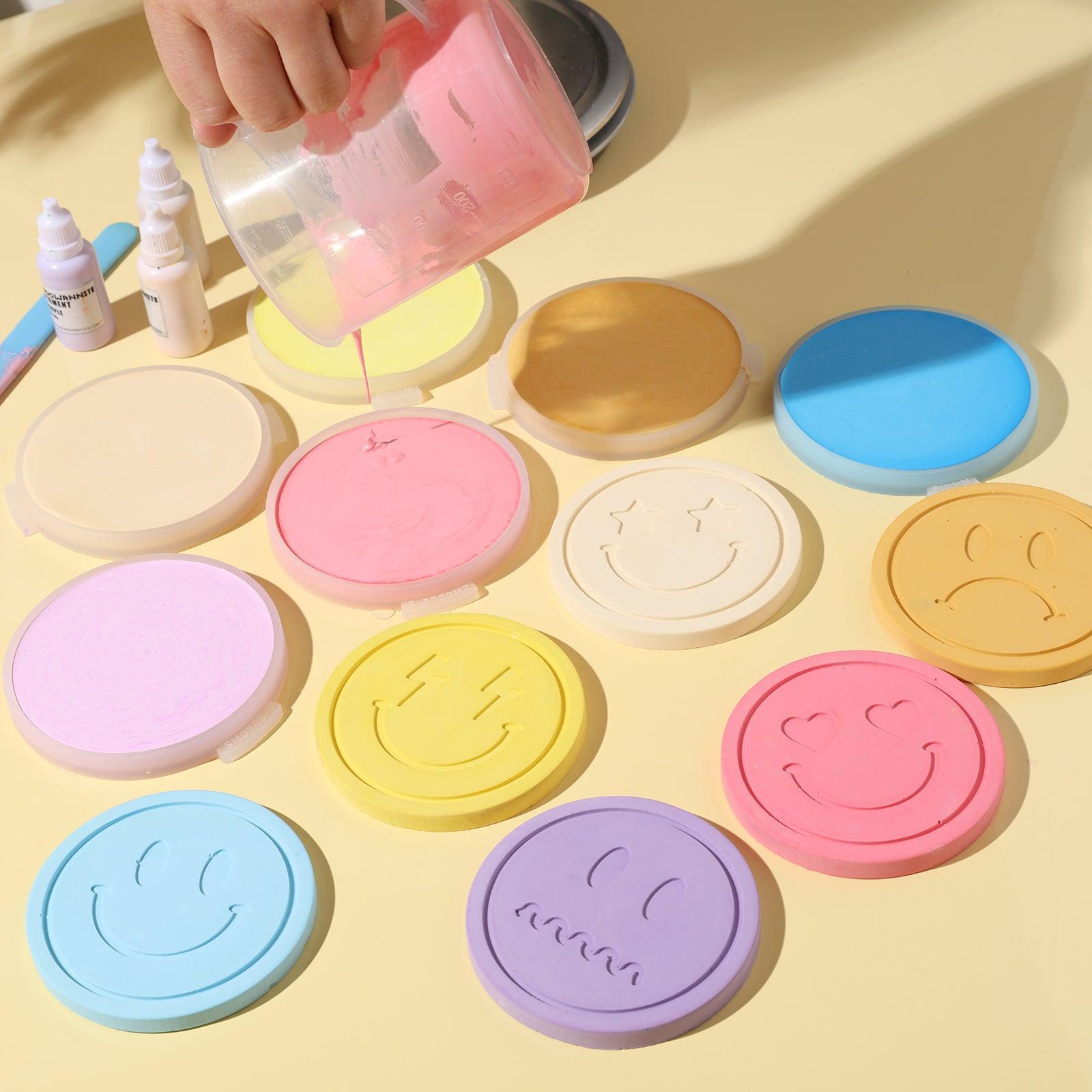 Emoticon Concrete Coaster Silicone Mould