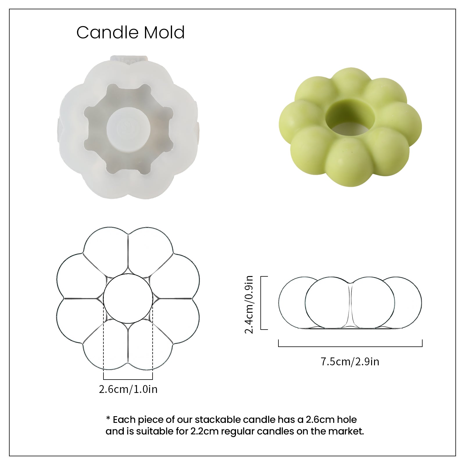 DIY Building Blocks Stackable Modular Candles Molds