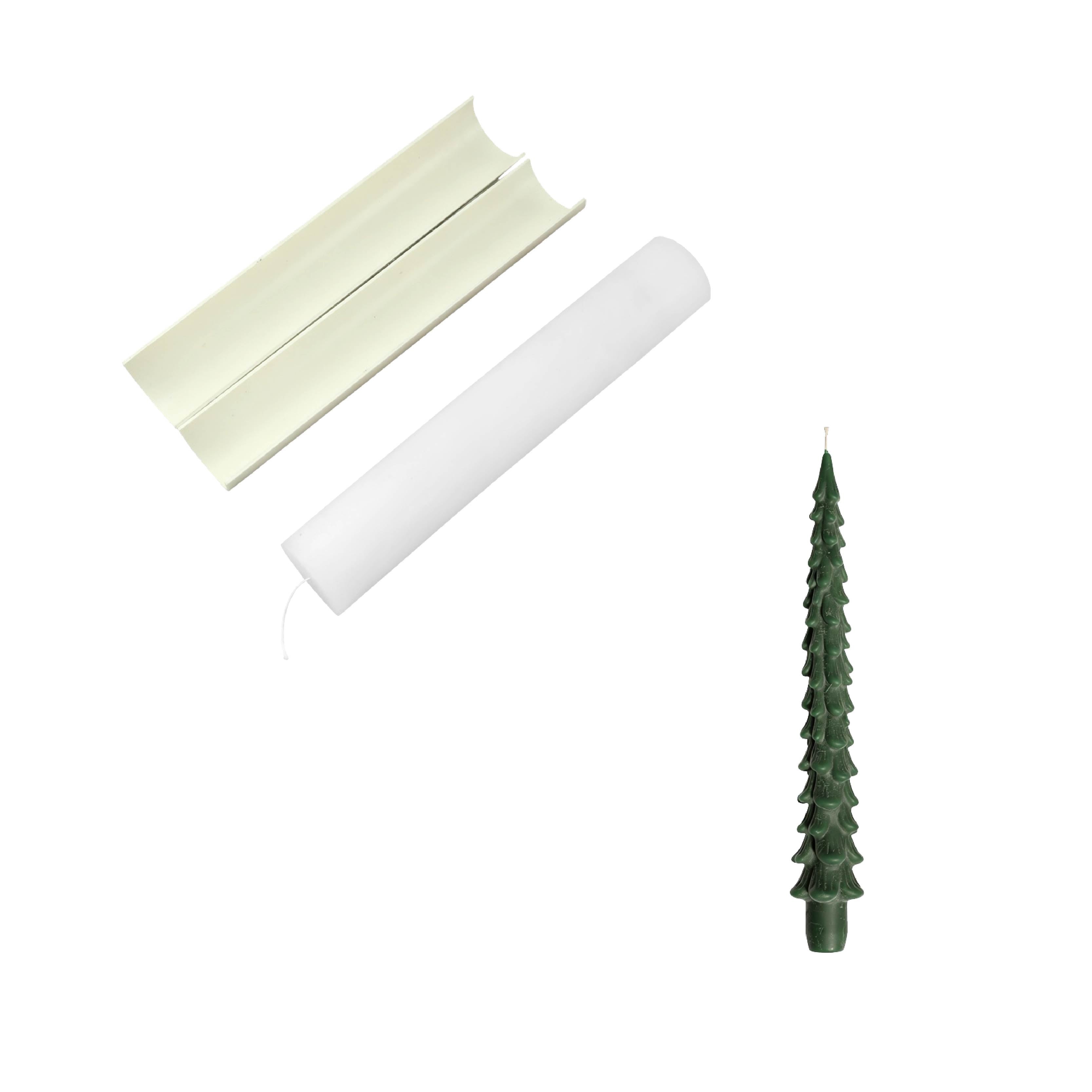 Winter Pine Taper Candle Silicone Mold Collection
