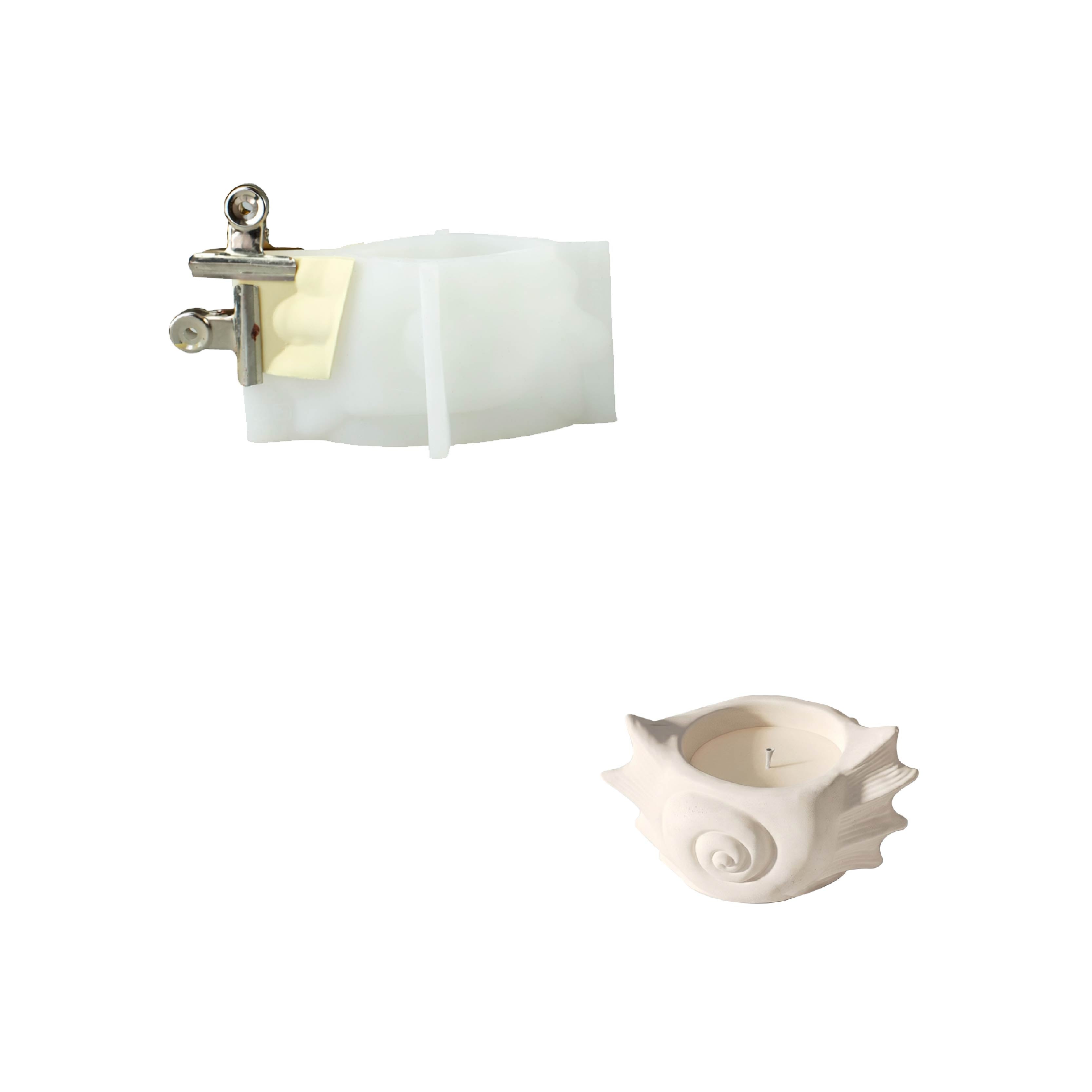 Colección de moldes de silicona para tarros de vela Tesoros de conchas costeras