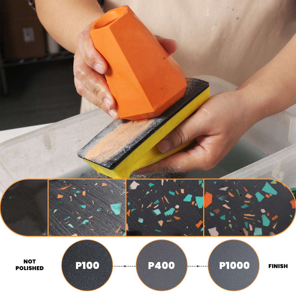 The polishing effect of sandpaper with different grits