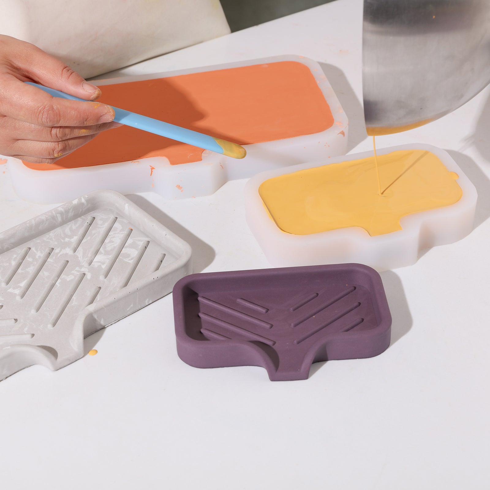 Concrete Soap Dish - Draining Soap Holder - Bathroom Accessories