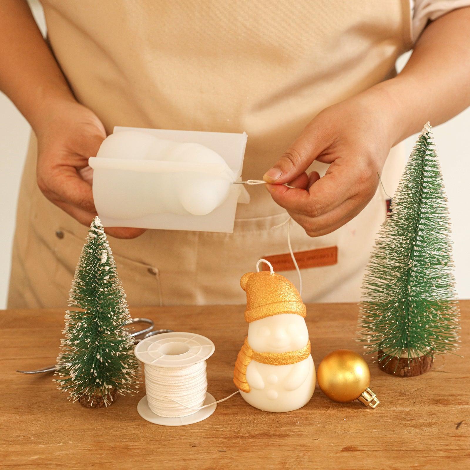 Use Silicone Molds to Make Lovely and Shy Snowy Friend Candle -Boowan Nicole