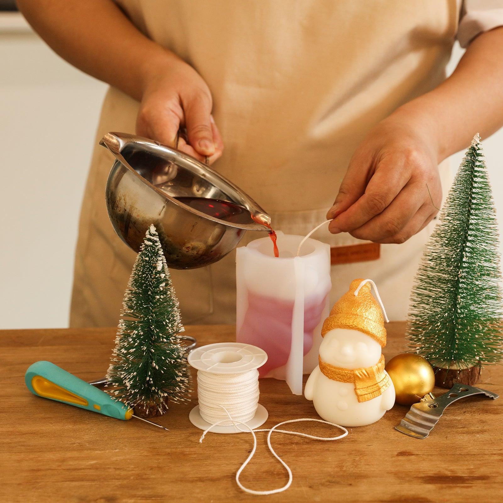 使用硅胶模具制作Smiling Snowy Friends Candle -Boowan Nicole