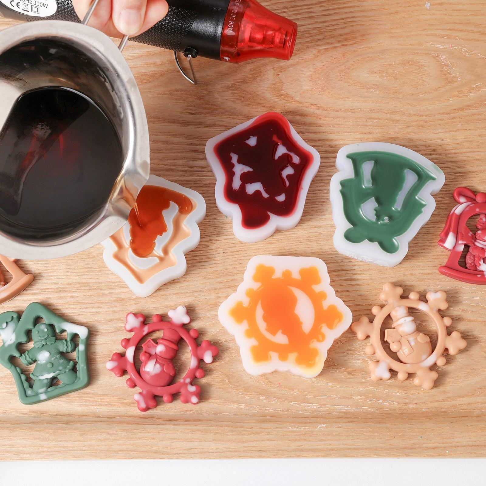 Use White Silicone Molds to Make Christmas Themed Candle Jar Decorations - Boowan Nicole