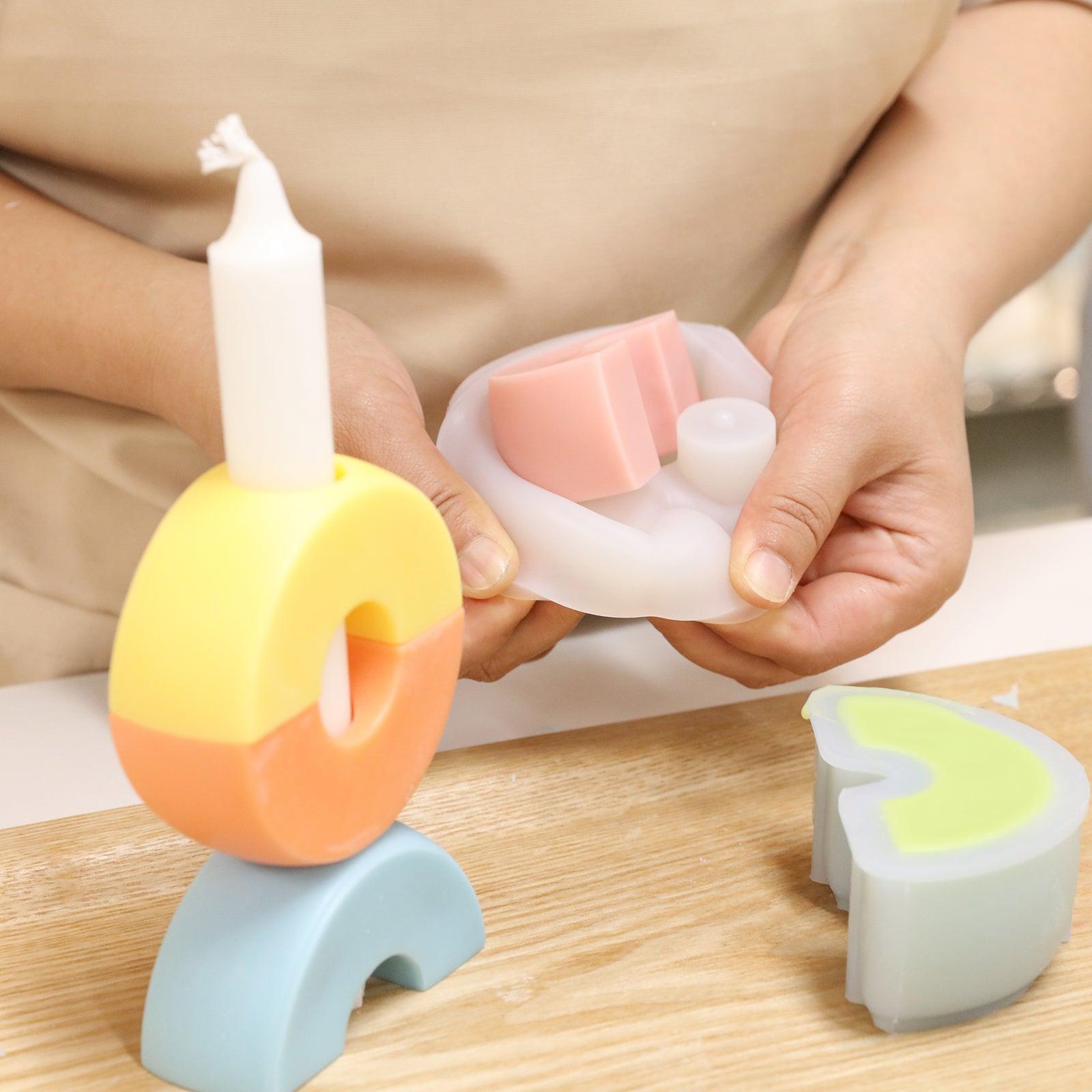 Circle shape from white silicone mold -Boowan Nicole